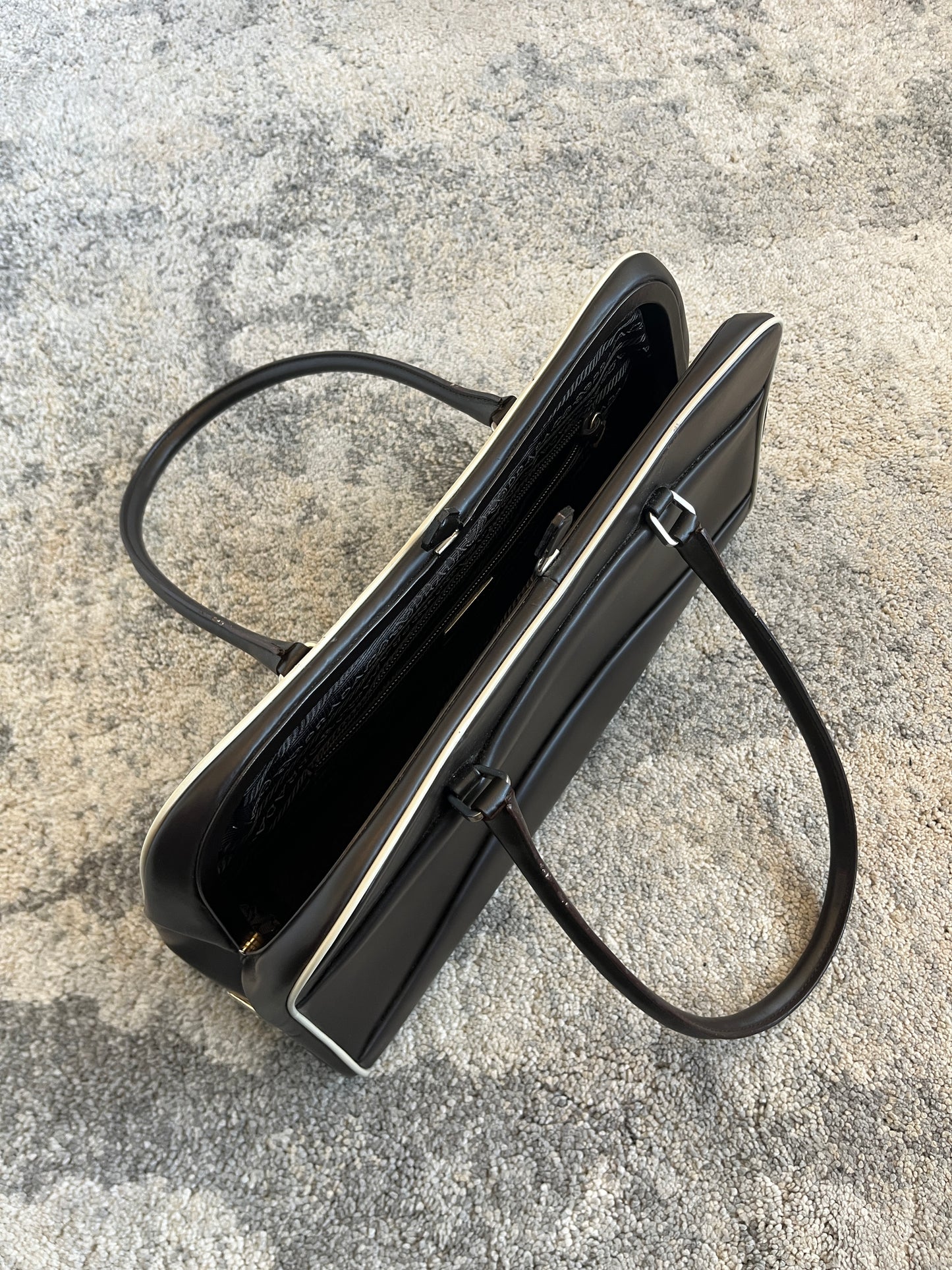Prada FW2000 bowling leather bag