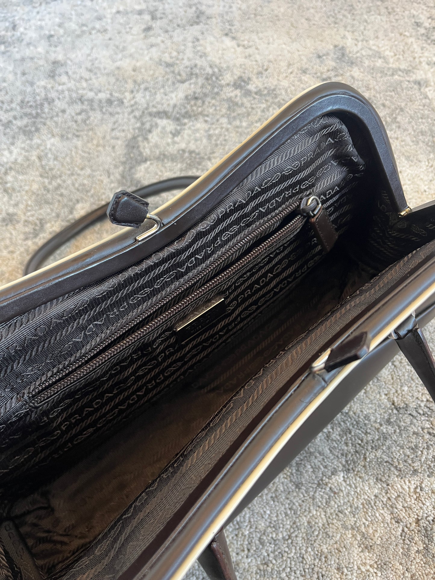 Prada FW2000 bowling leather bag