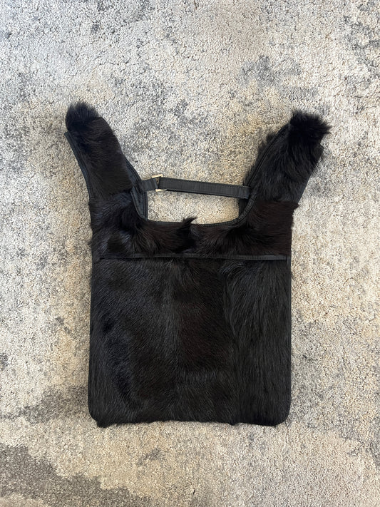Prada 1999 fur reversible chest rig backpack