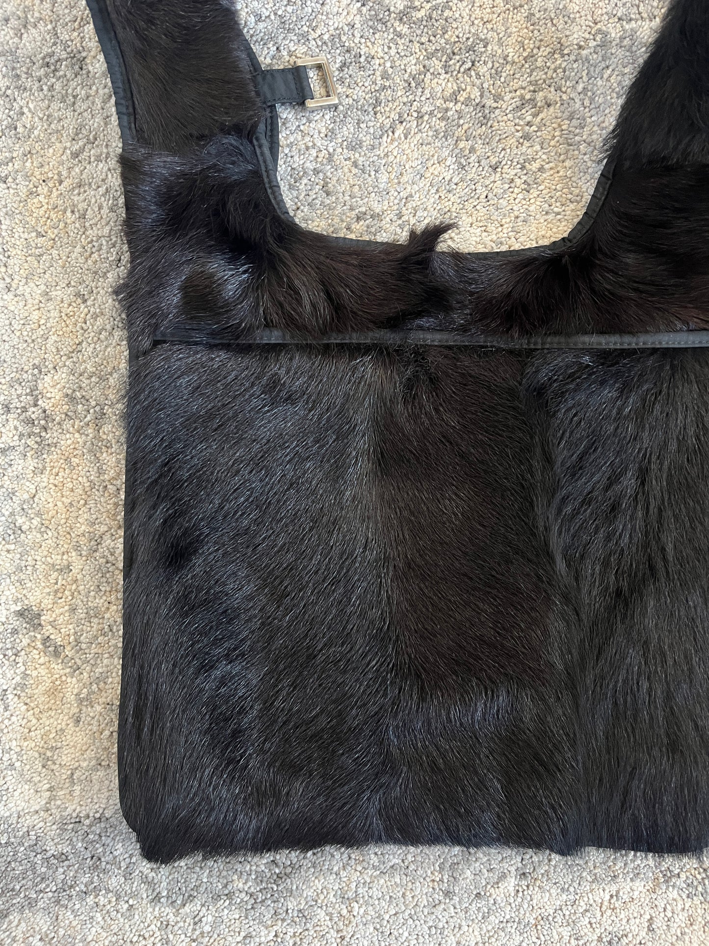 Prada 1999 fur reversible chest rig backpack