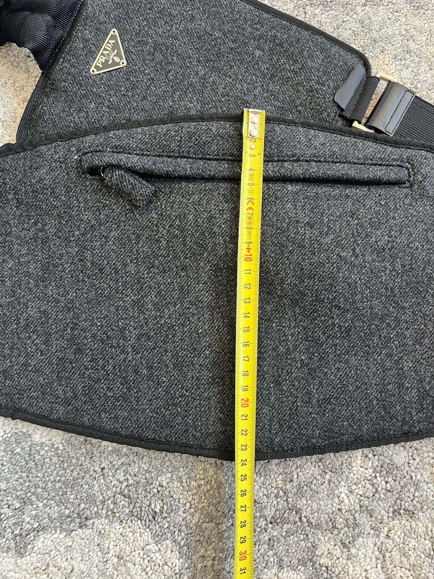 Prada FW1999 wool crossbody bag
