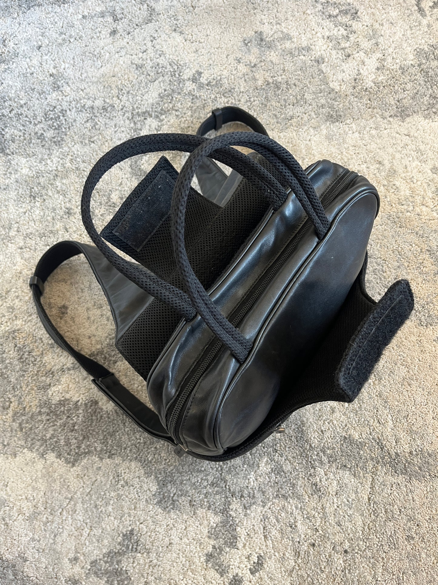 Miu Miu FW1999 leather & mesh backpack convertible