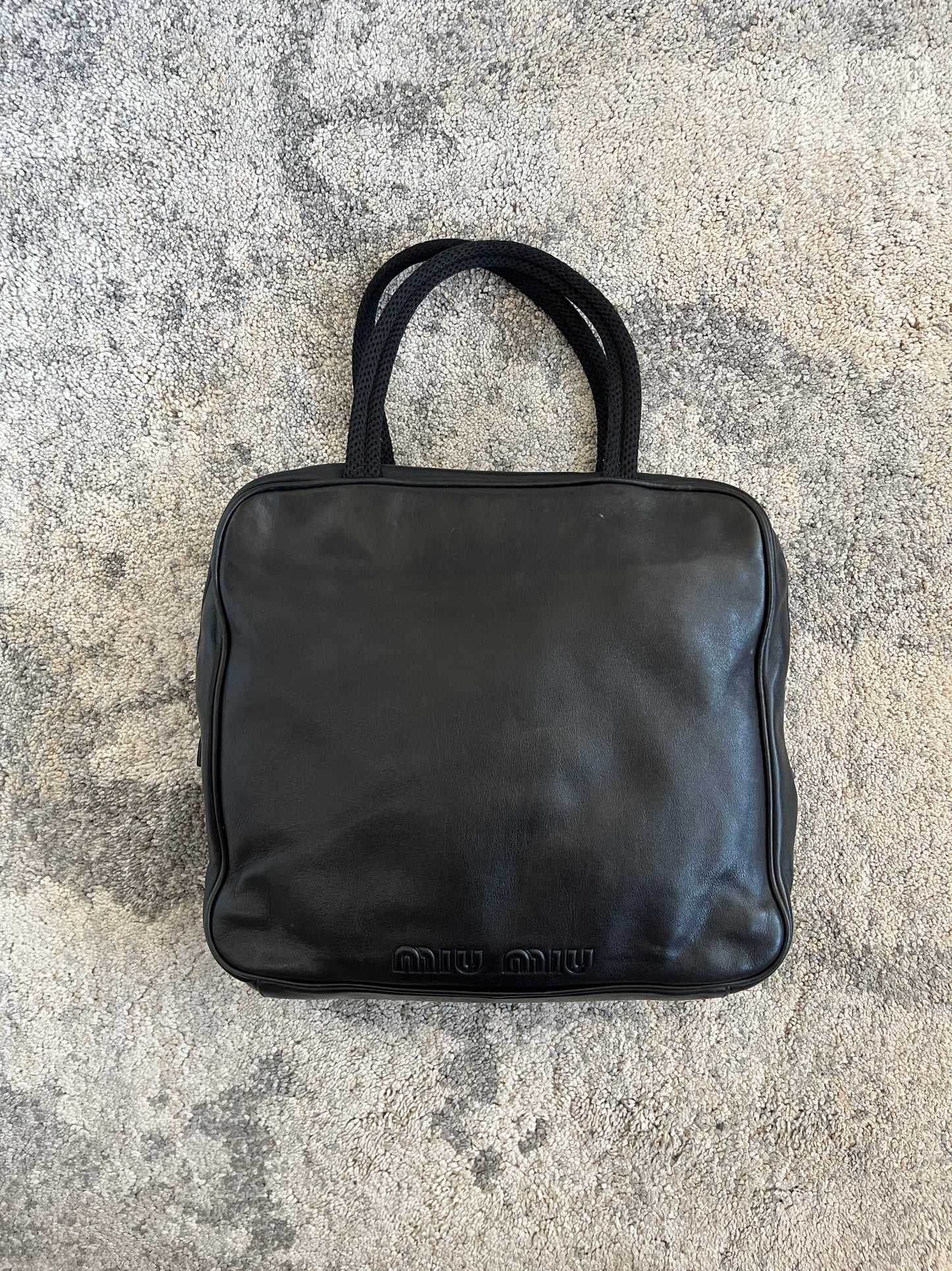 Miu Miu FW1999 leather & mesh backpack convertible