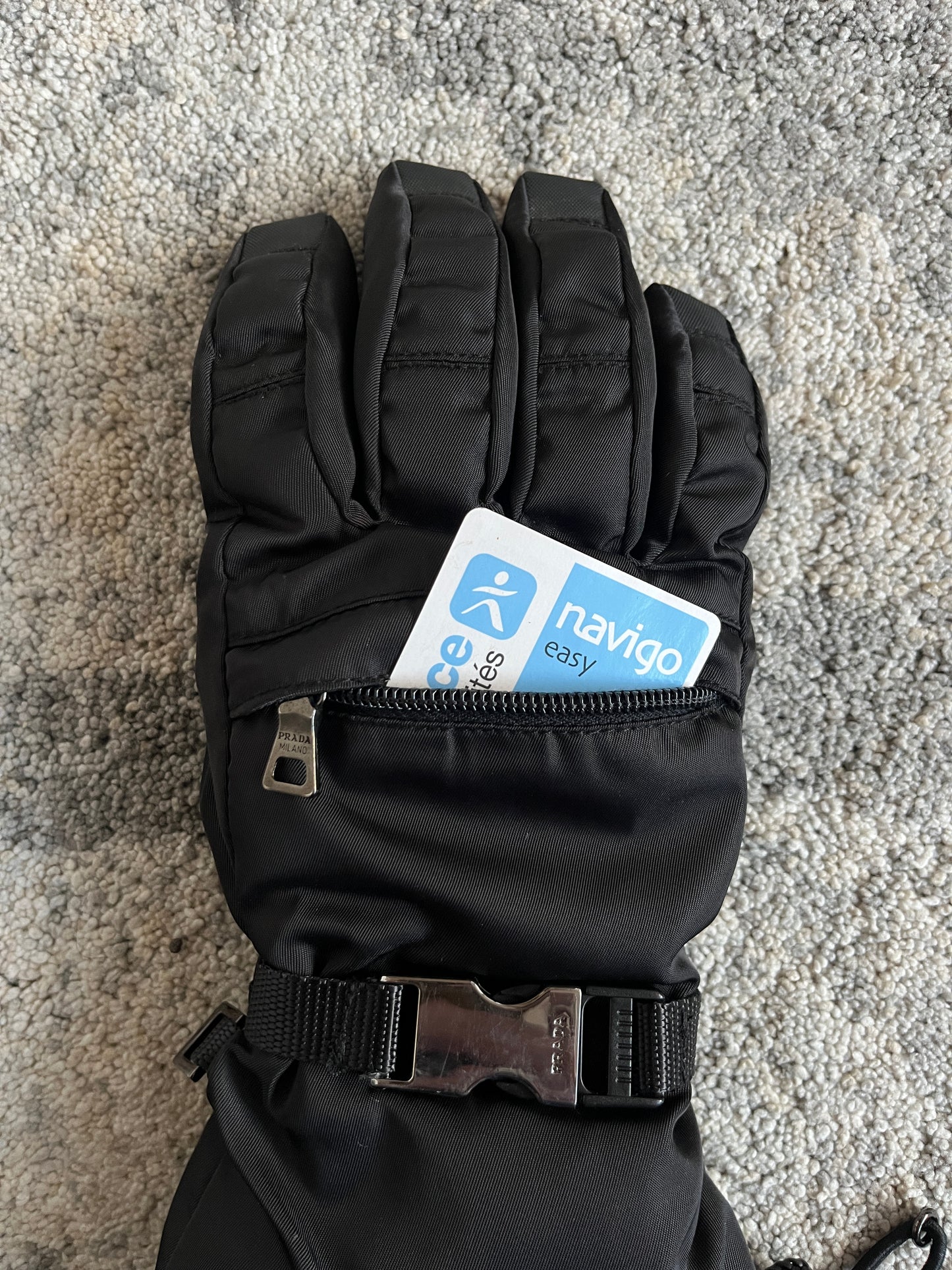 Prada 2000's nylon ski gloves