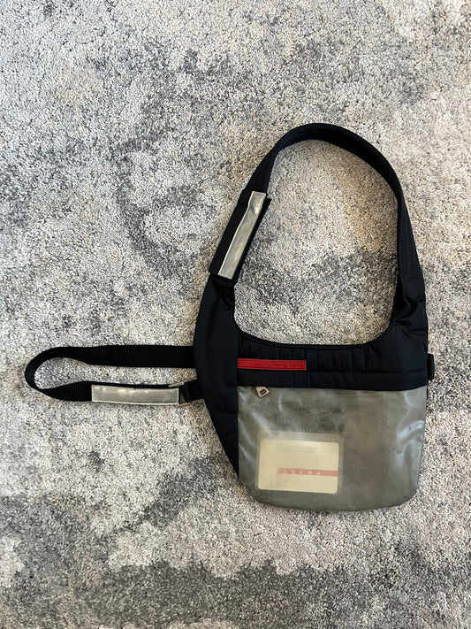 Prada SS1999 latex & nylon chest rig - women version