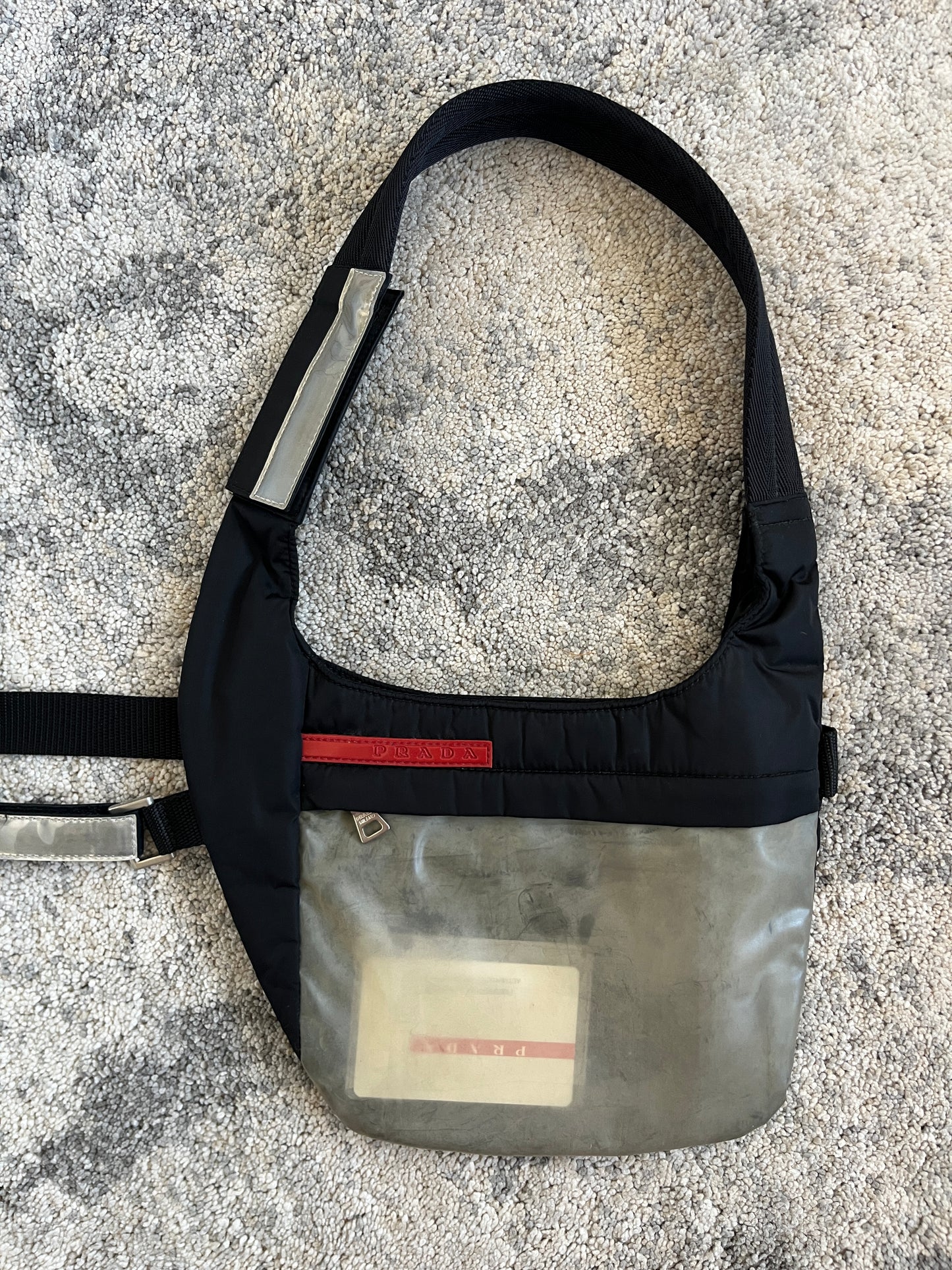Prada SS1999 latex & nylon chest rig - women version