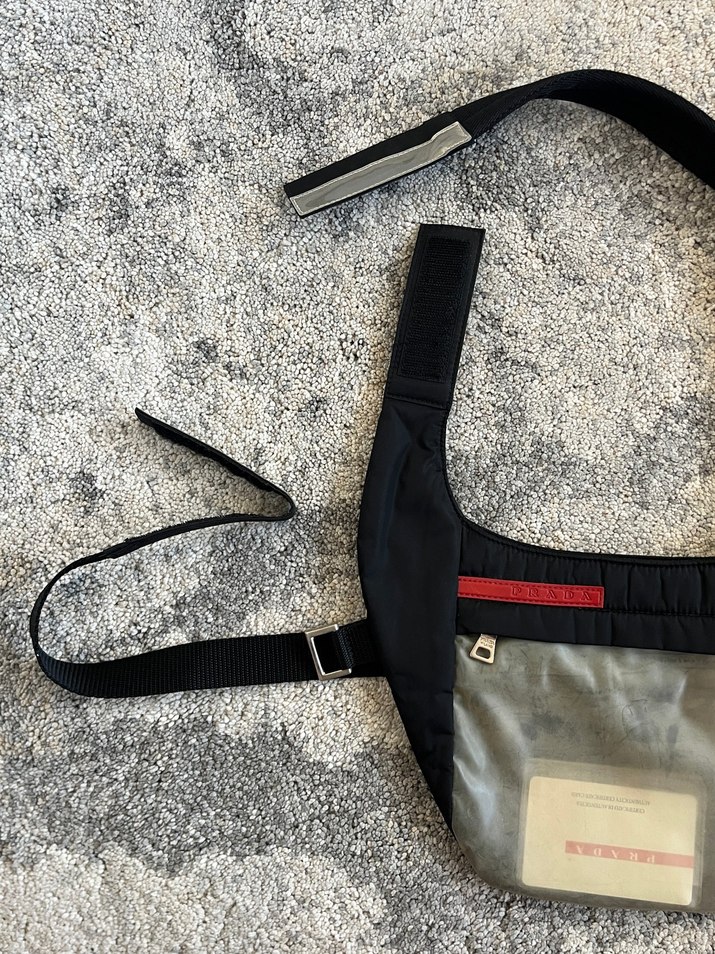 Prada SS1999 latex & nylon chest rig - women version