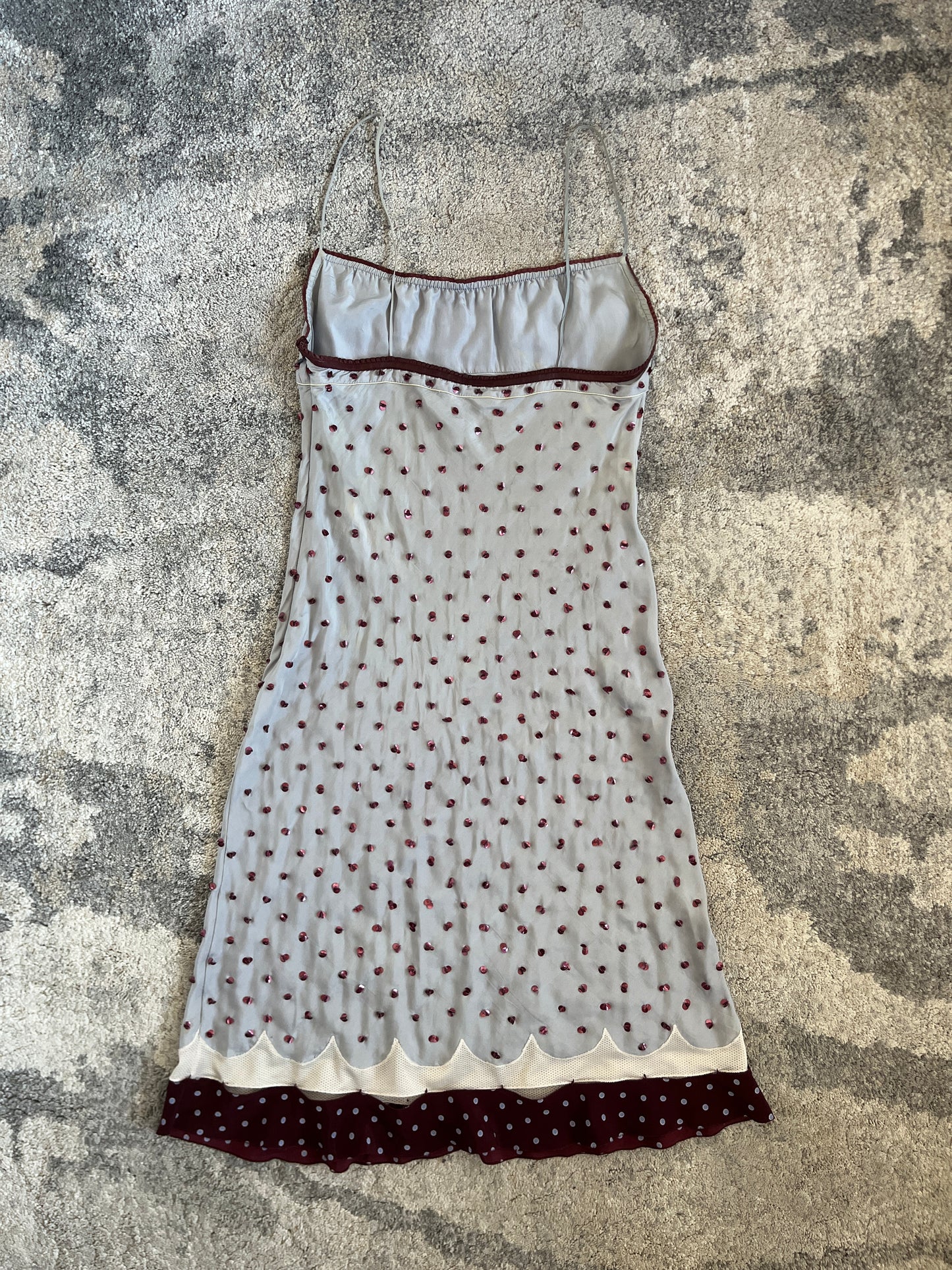 Prada SS2000 silk & sequins dress