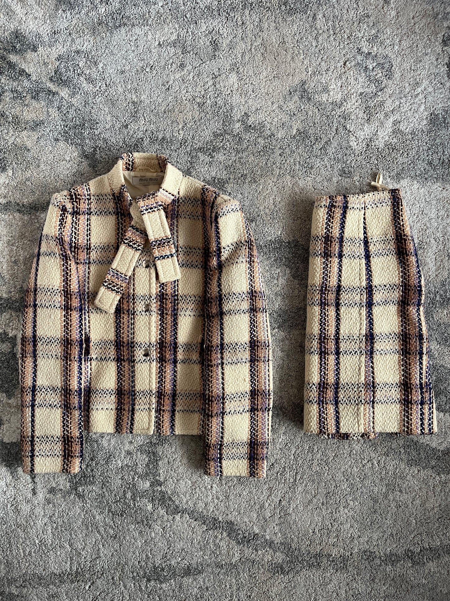 Miu Miu FW2000 tartan wool set