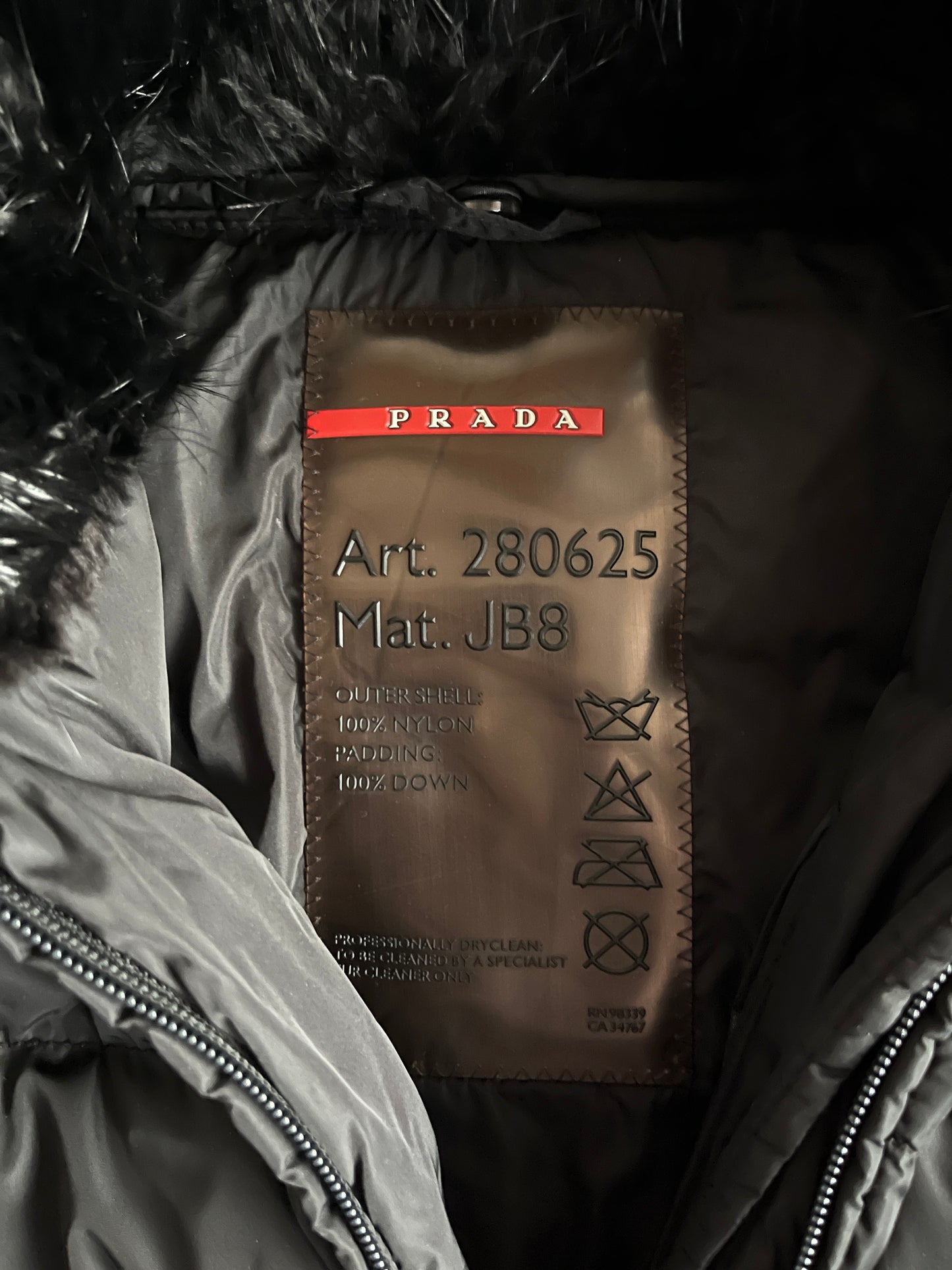 Prada 2000's nylon puffer long jacket