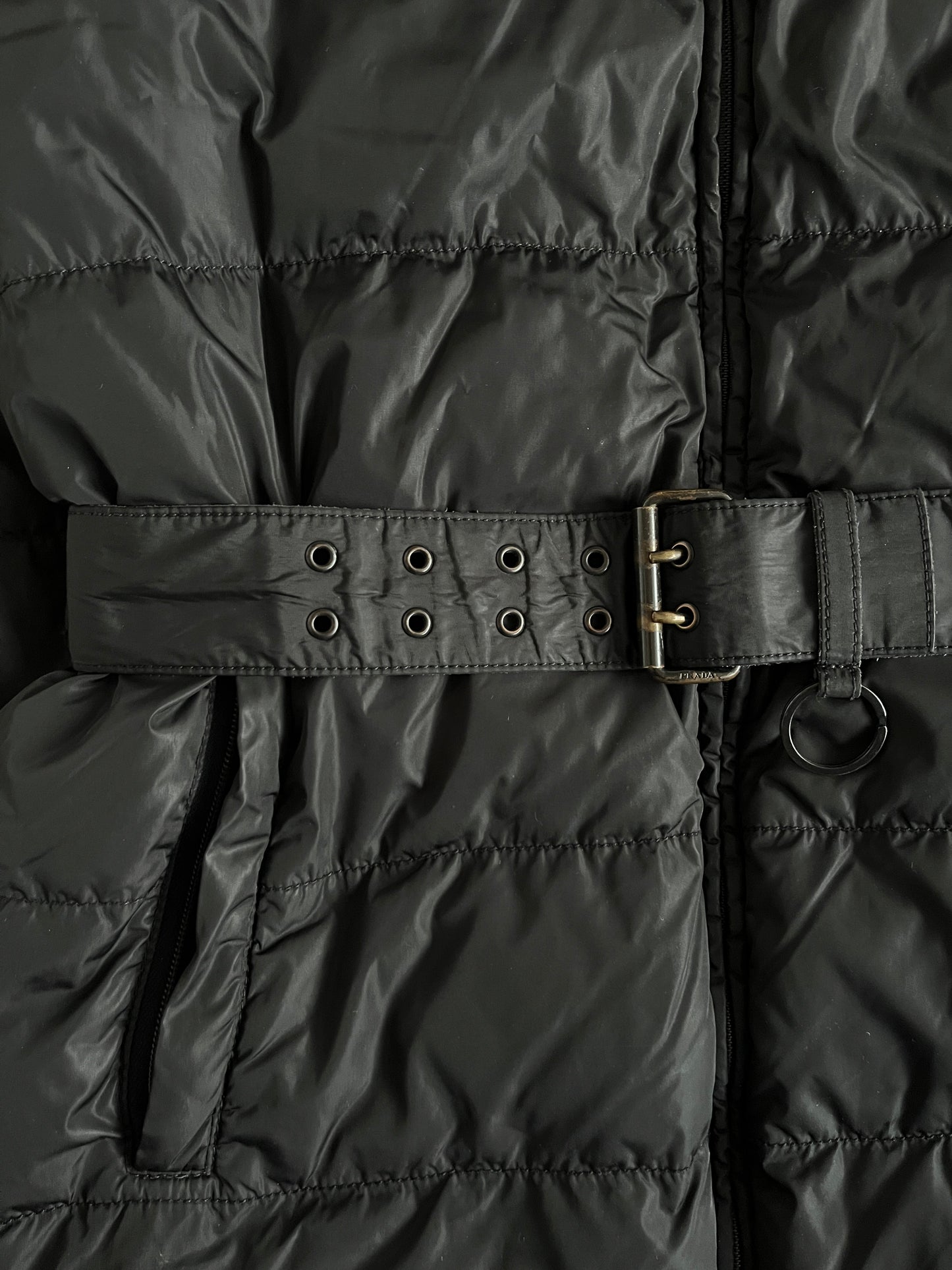 Prada 2000's nylon puffer long jacket