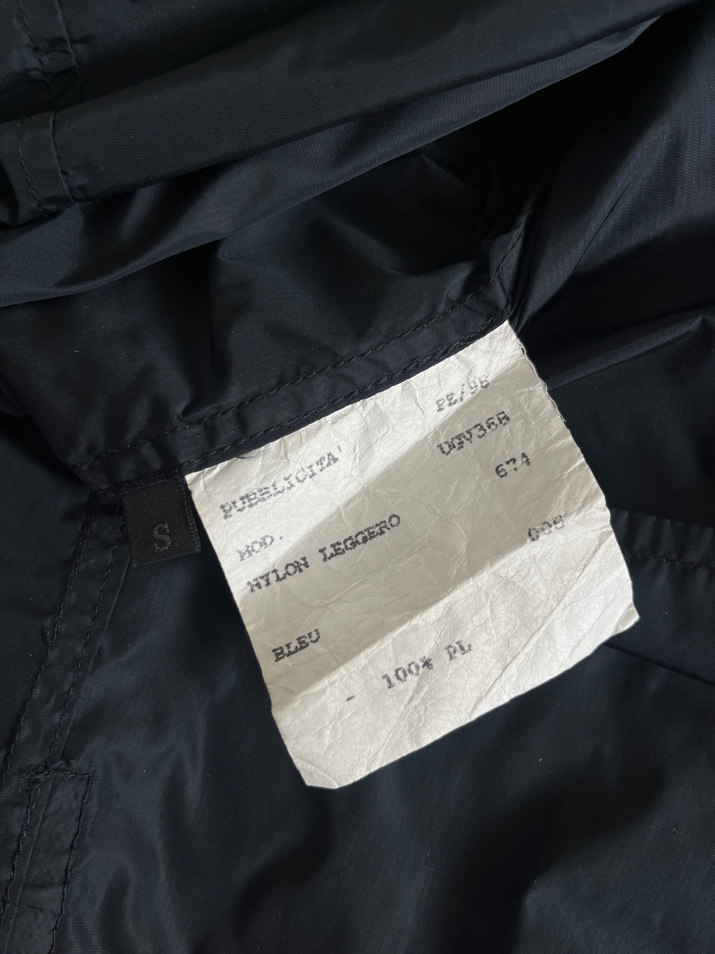 Prada SS1998 sample nylon jacket