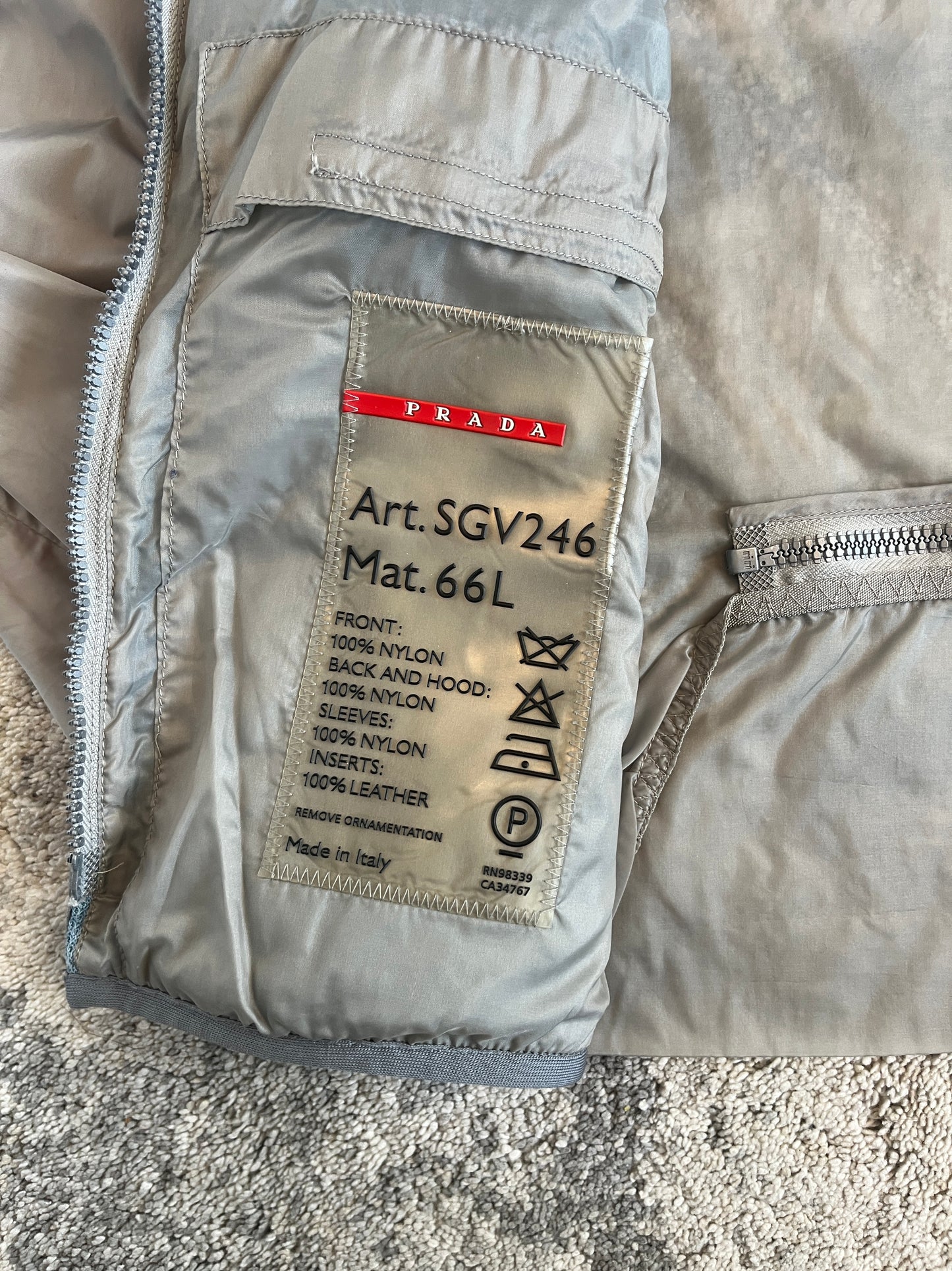 Prada SS2000 mesh & nylon jacket