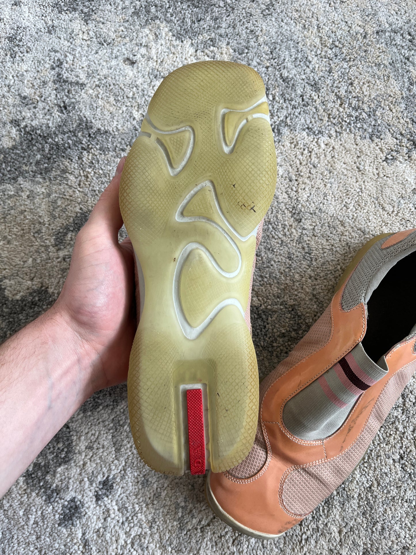 Prada SS2000 patent & nylon trainers