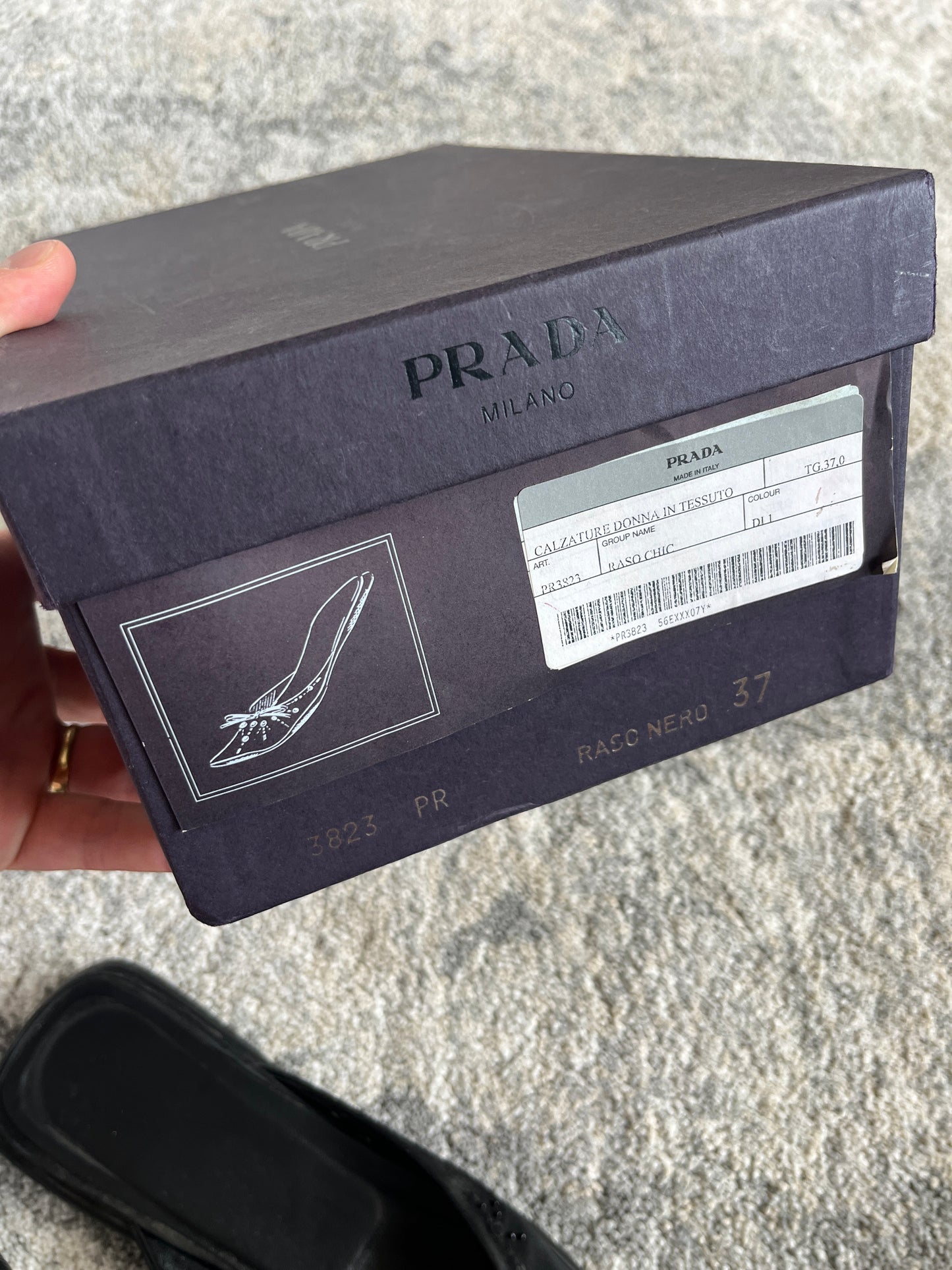 Prada 1999 silk & sequins flat mules