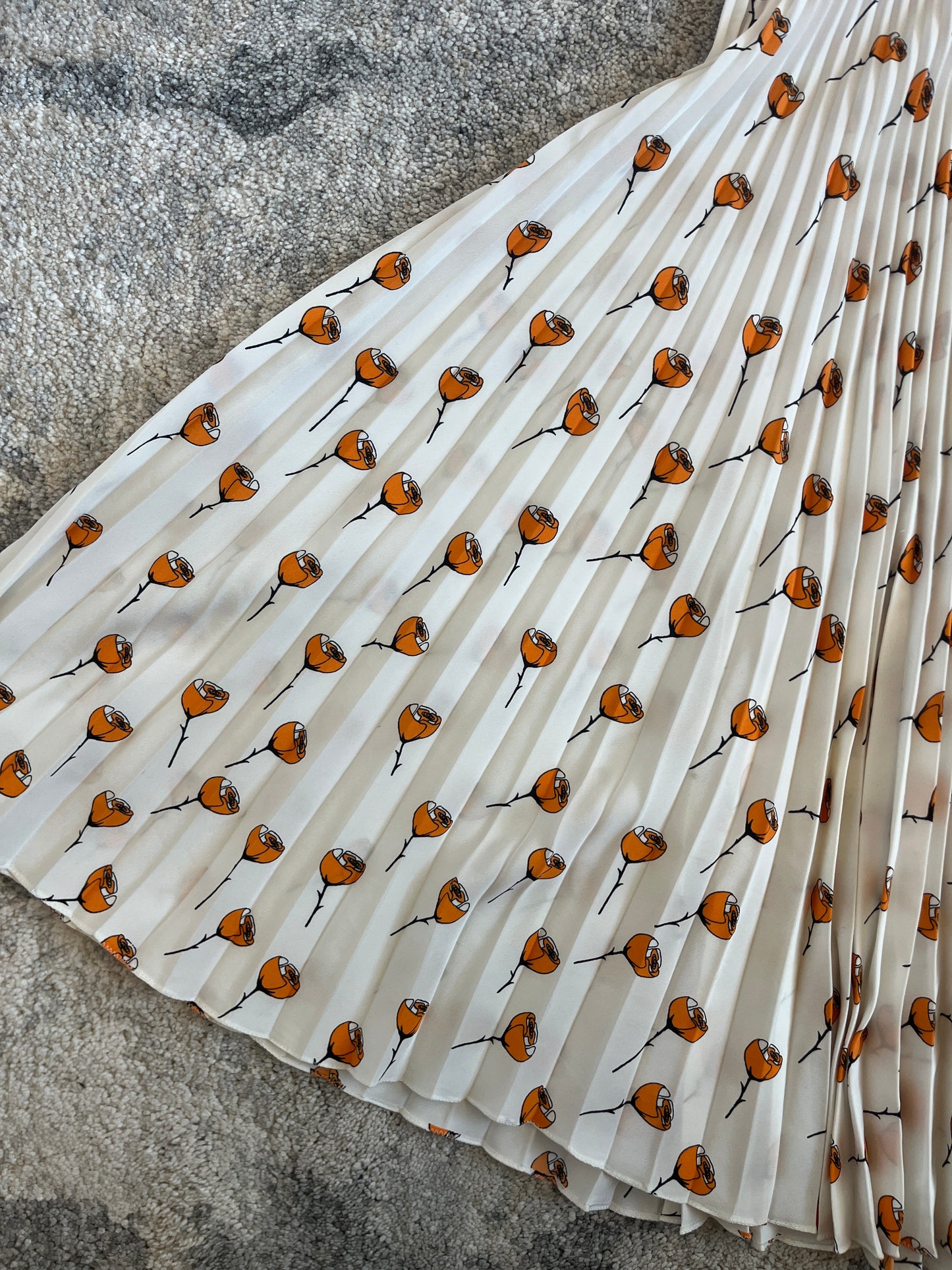 Miu Miu SS2001 nylon floral pleated dress