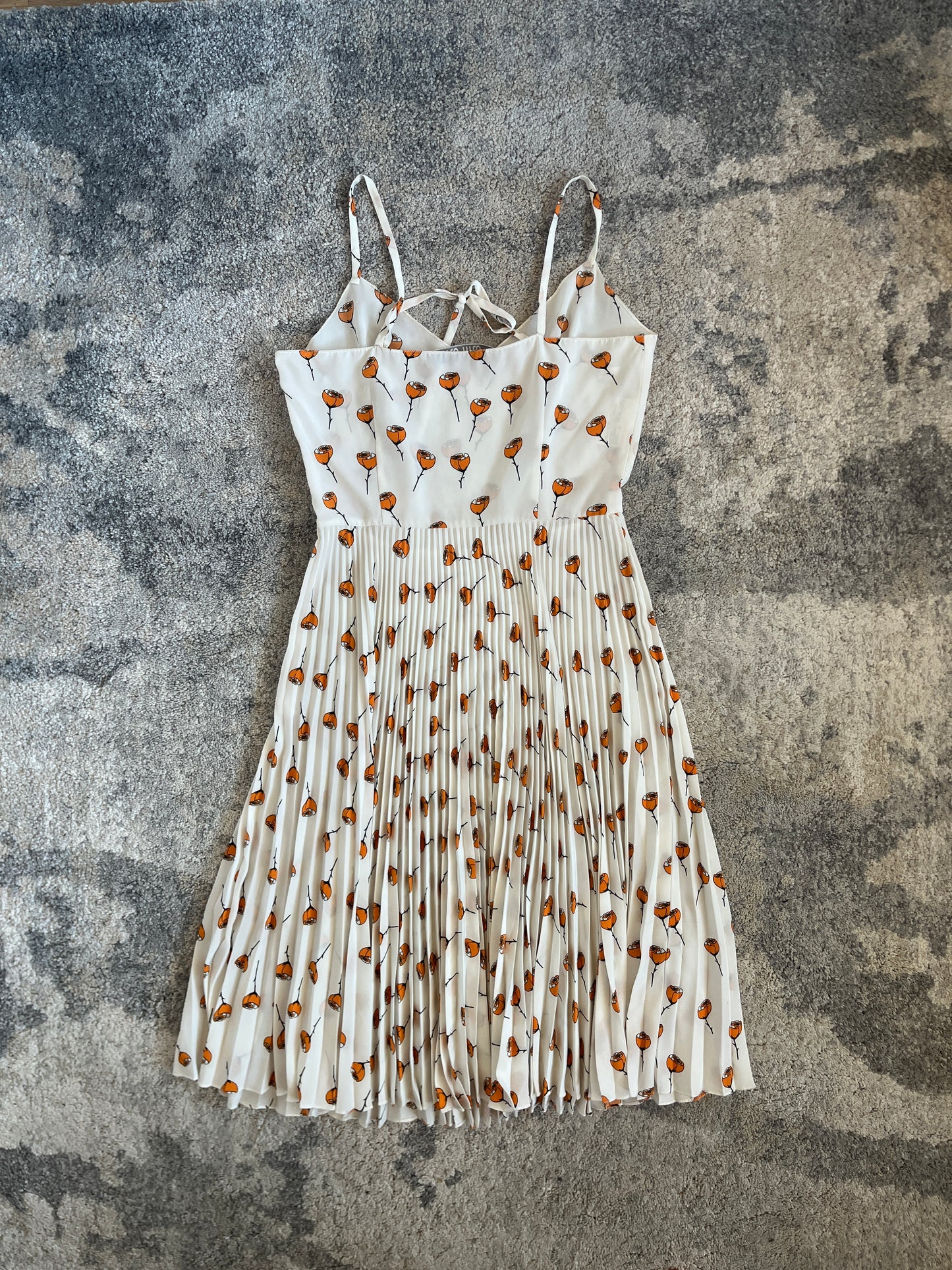Miu Miu SS2001 nylon floral pleated dress