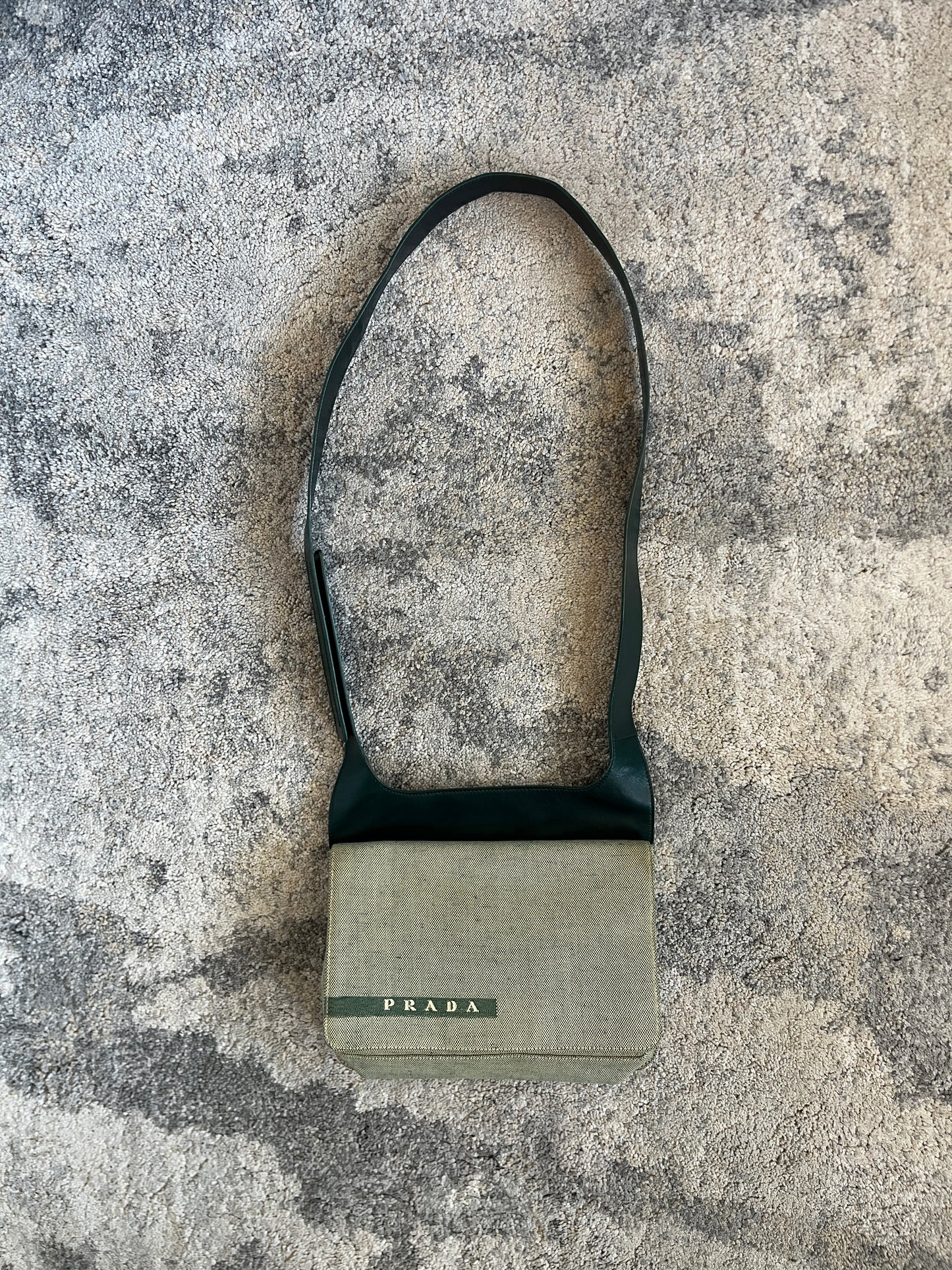 Prada SS1999 linen & leather bag