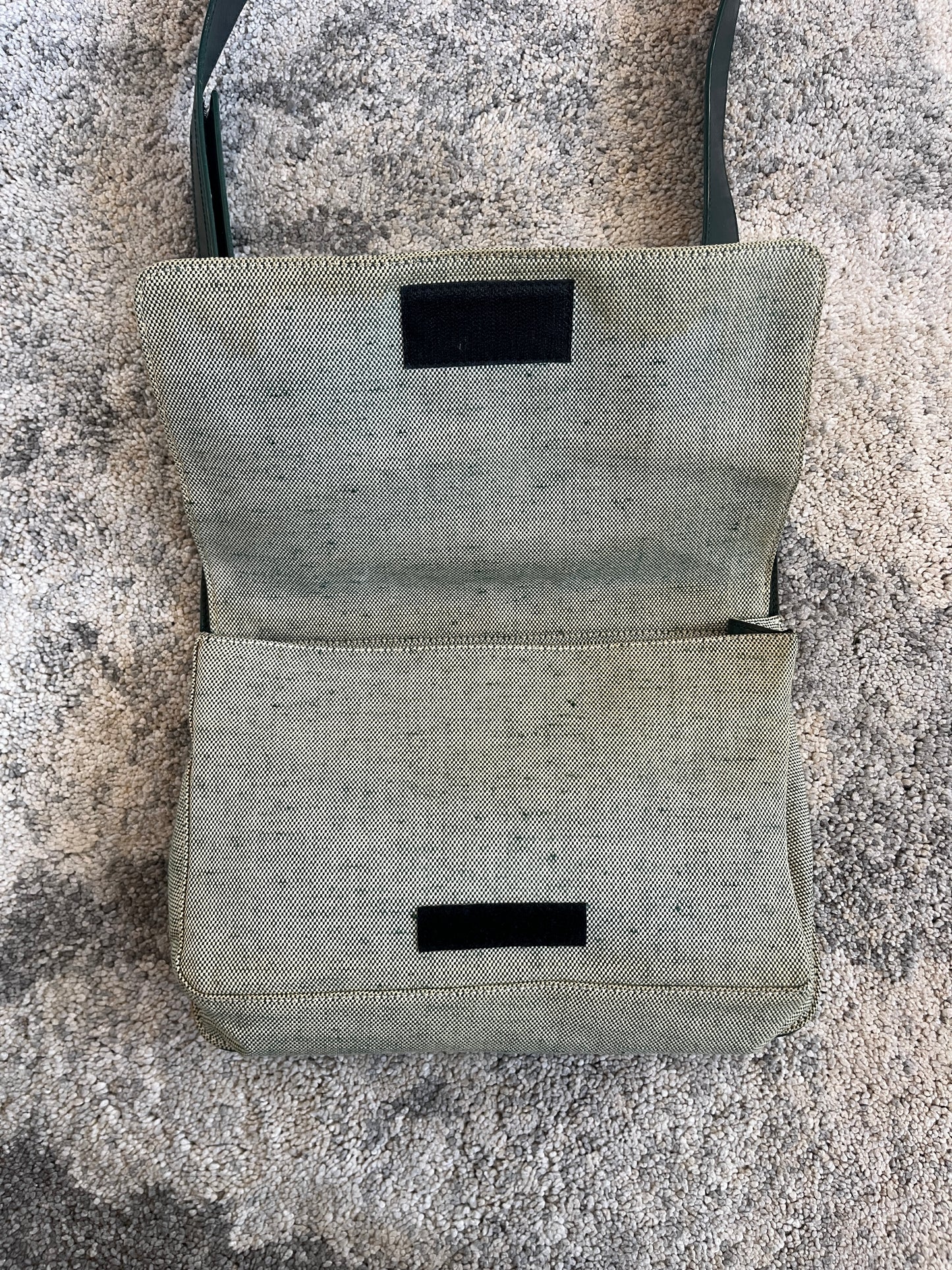 Prada SS1999 linen & leather bag