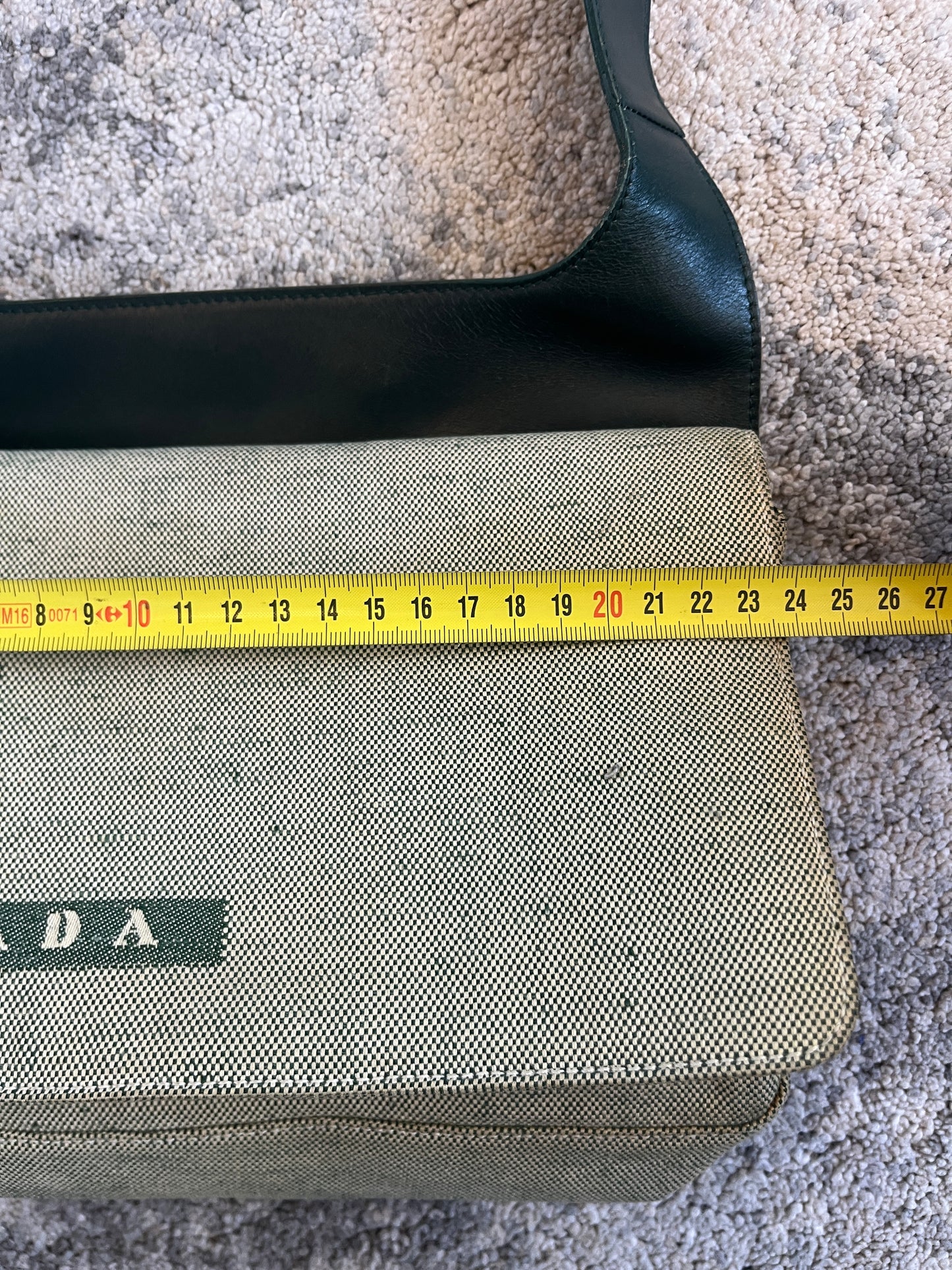 Prada SS1999 linen & leather bag