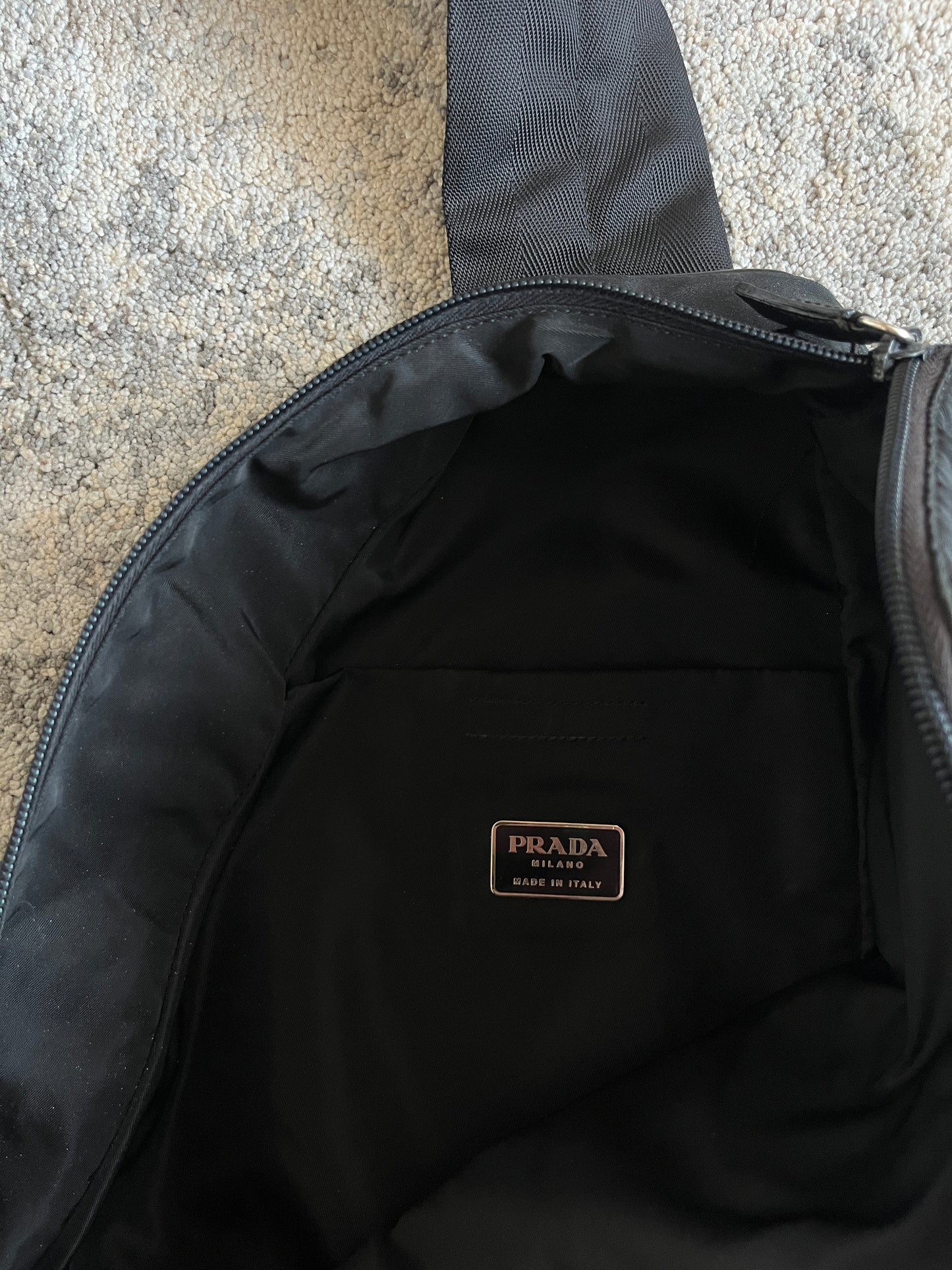 Prada SS1999 nylon chest rig backpack