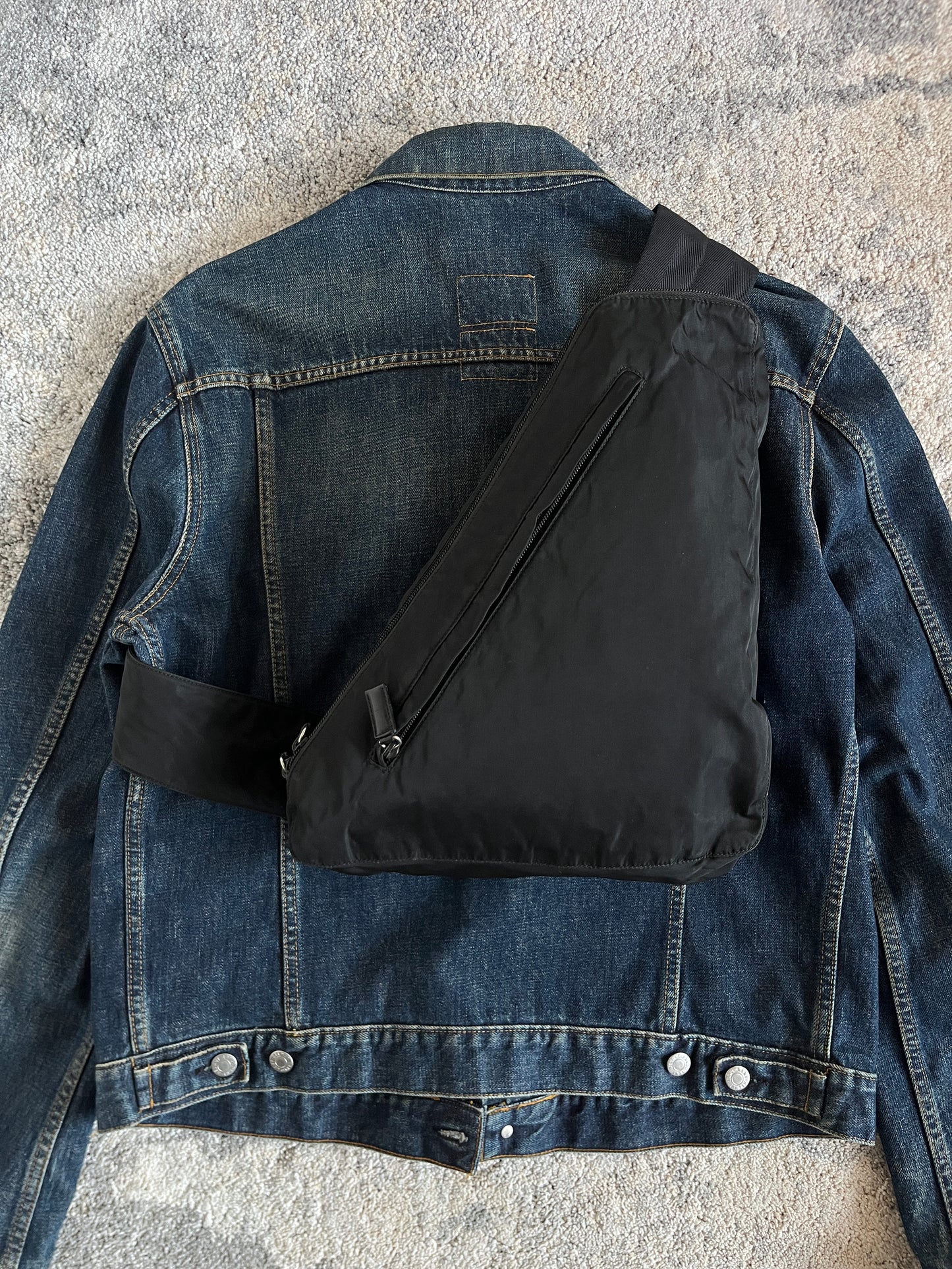 Prada SS1999 nylon chest rig backpack