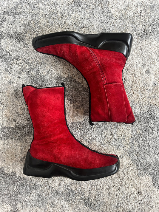 Prada FW1999 suede boots