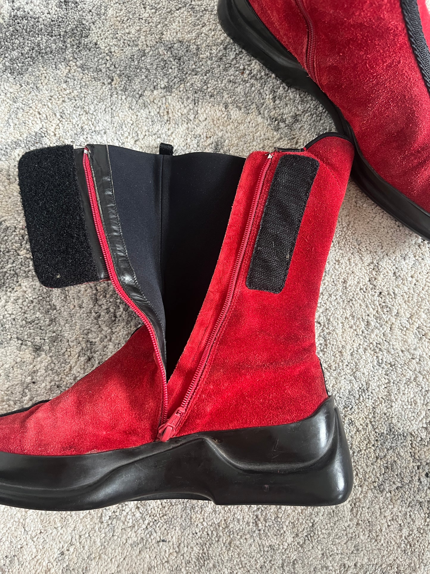 Prada FW1999 suede boots