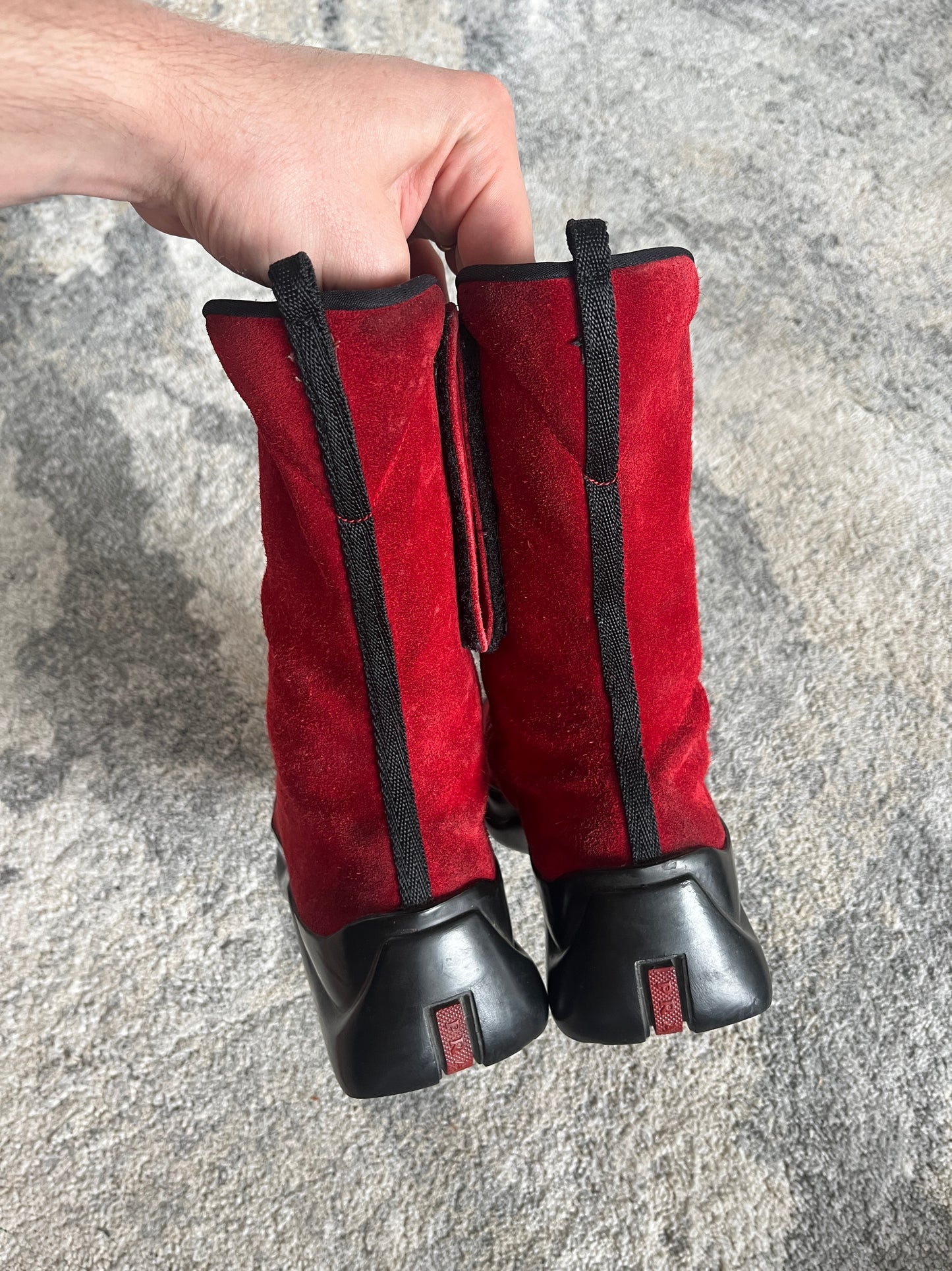 Prada FW1999 suede boots