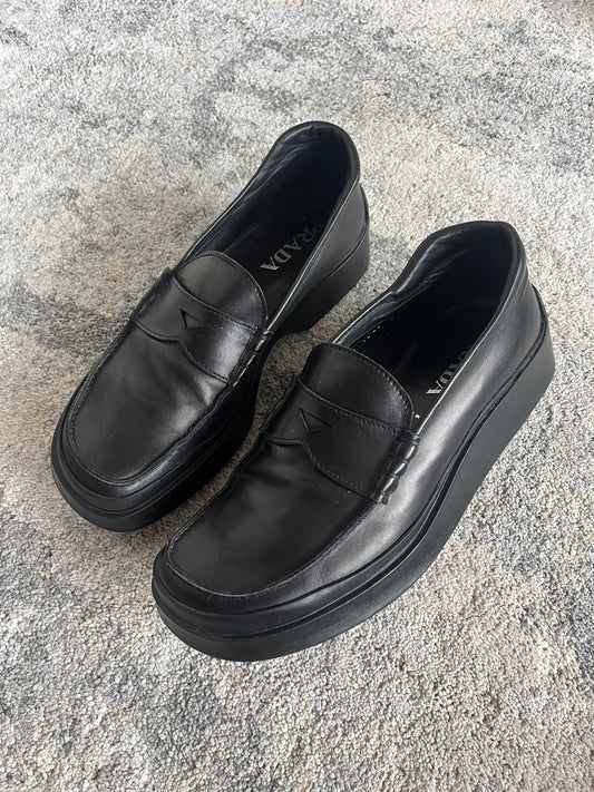 Prada SS1998 leather loafers