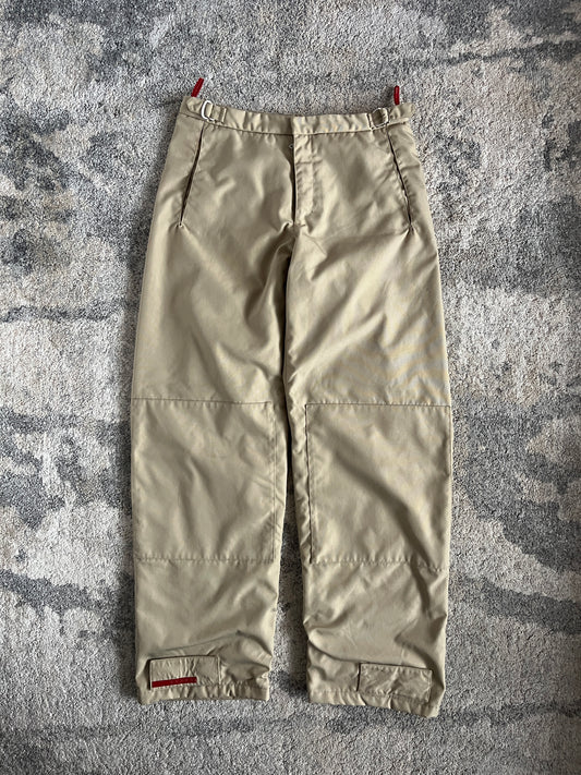 Prada 2000's nylon & fleece double knee pants