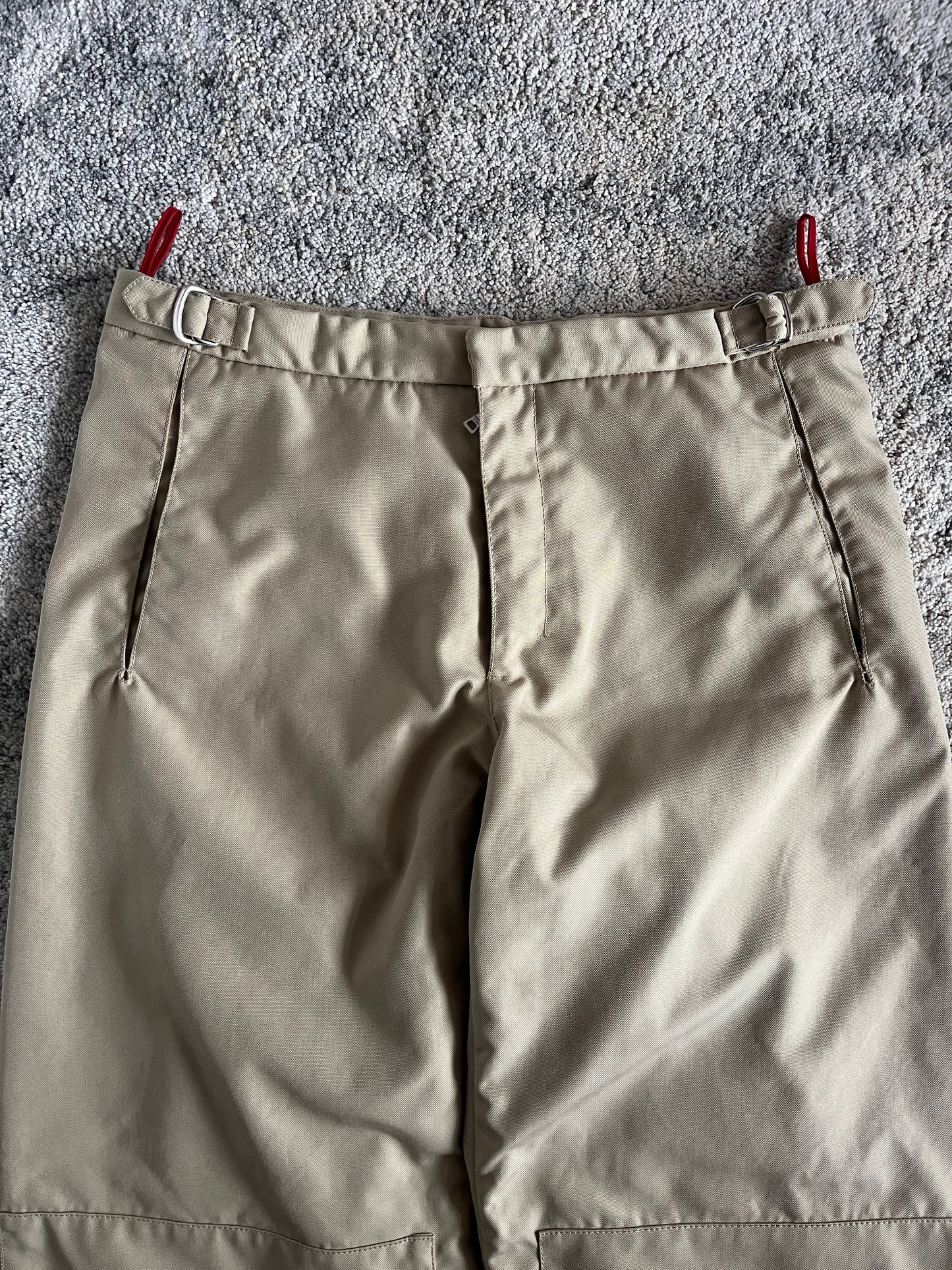 Prada 2000's nylon & fleece double knee pants