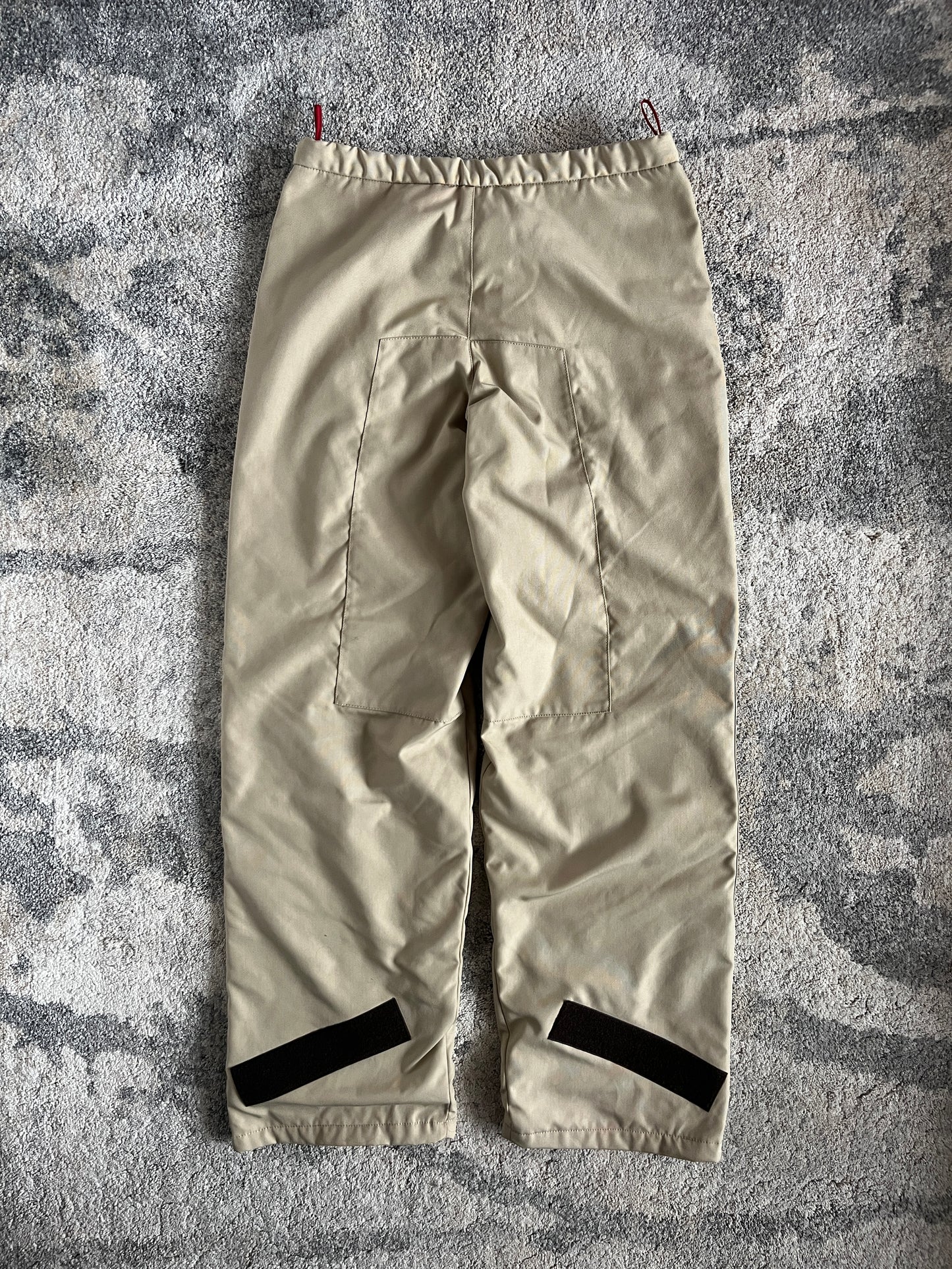 Prada 2000's nylon & fleece double knee pants