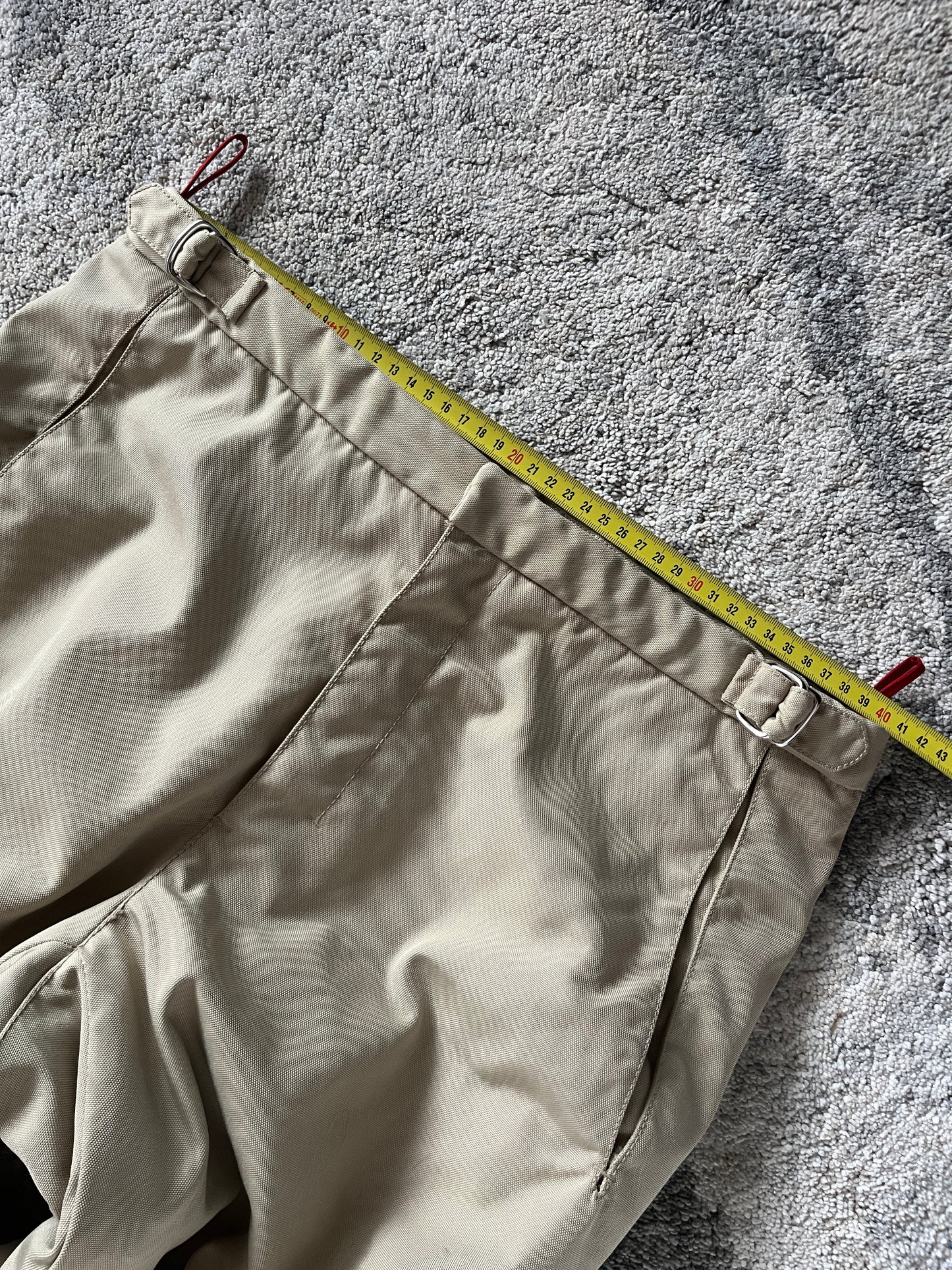 Prada 2000's nylon & fleece double knee pants