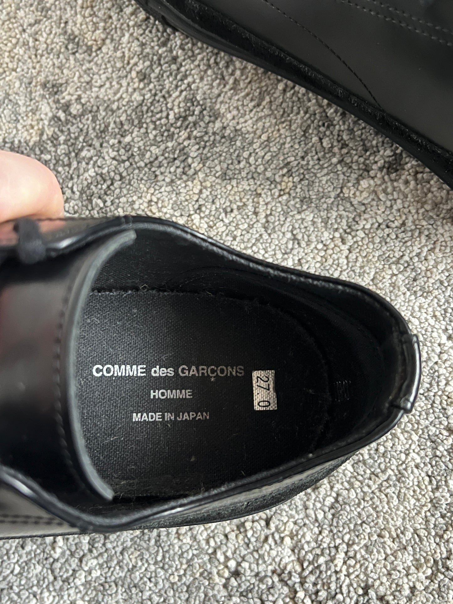 Comme des Garçons H+ leather flat shoes