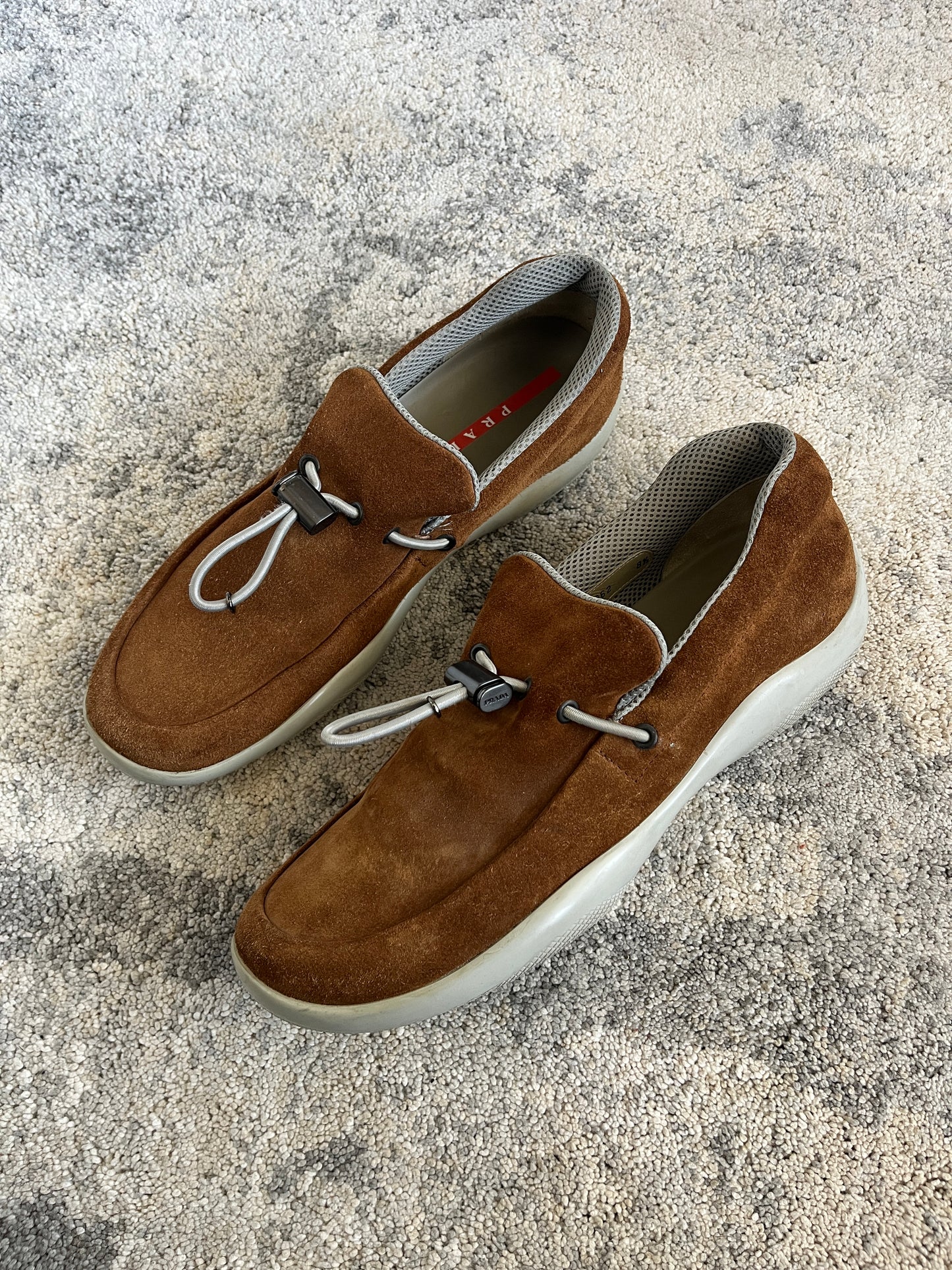 Prada SS1999 suede loafers