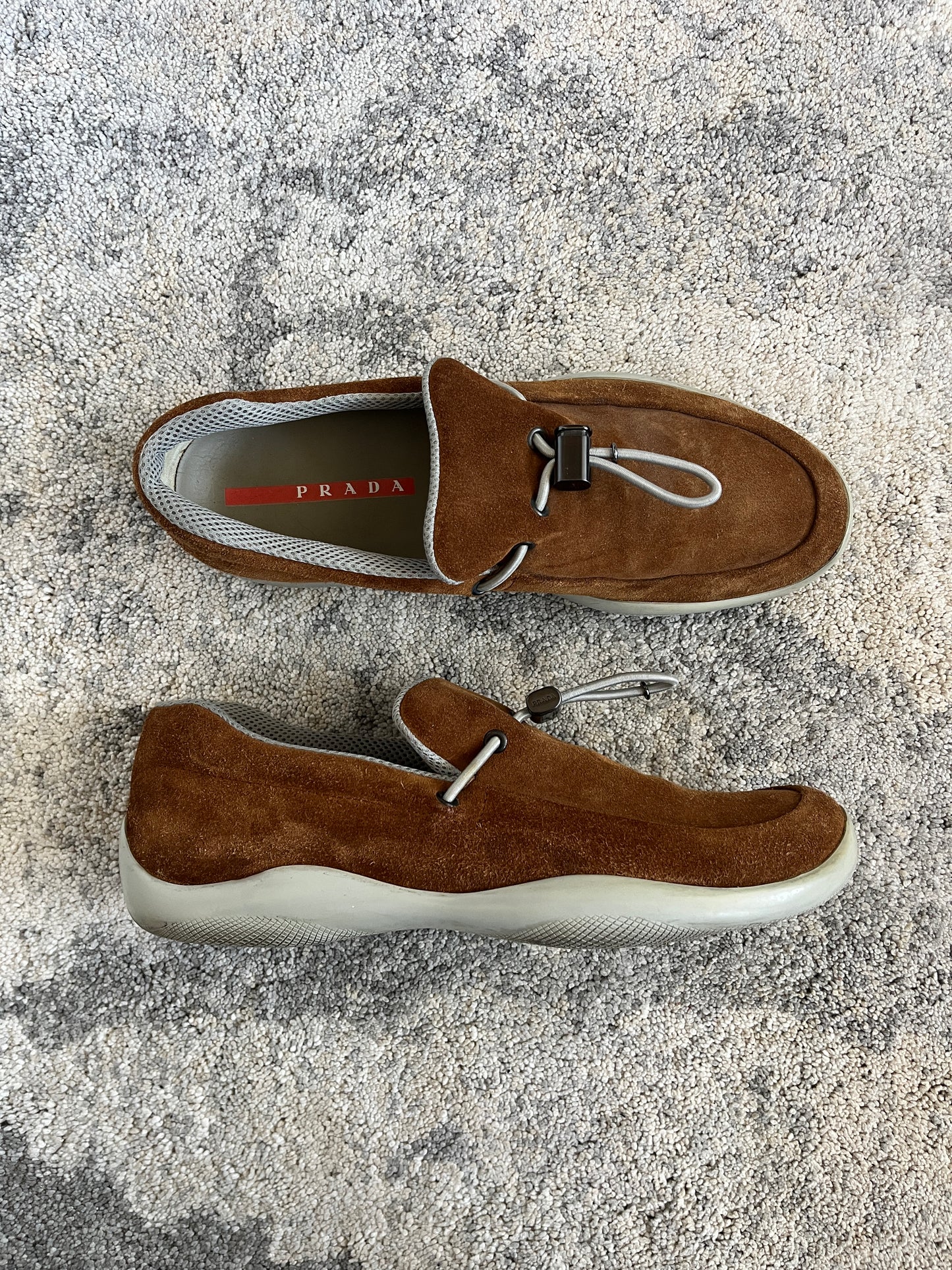 Prada SS1999 suede loafers