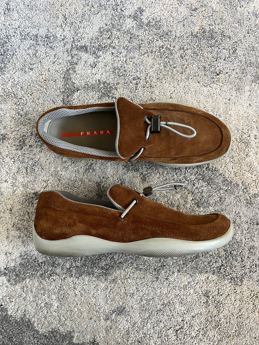 Prada SS1999 suede loafers
