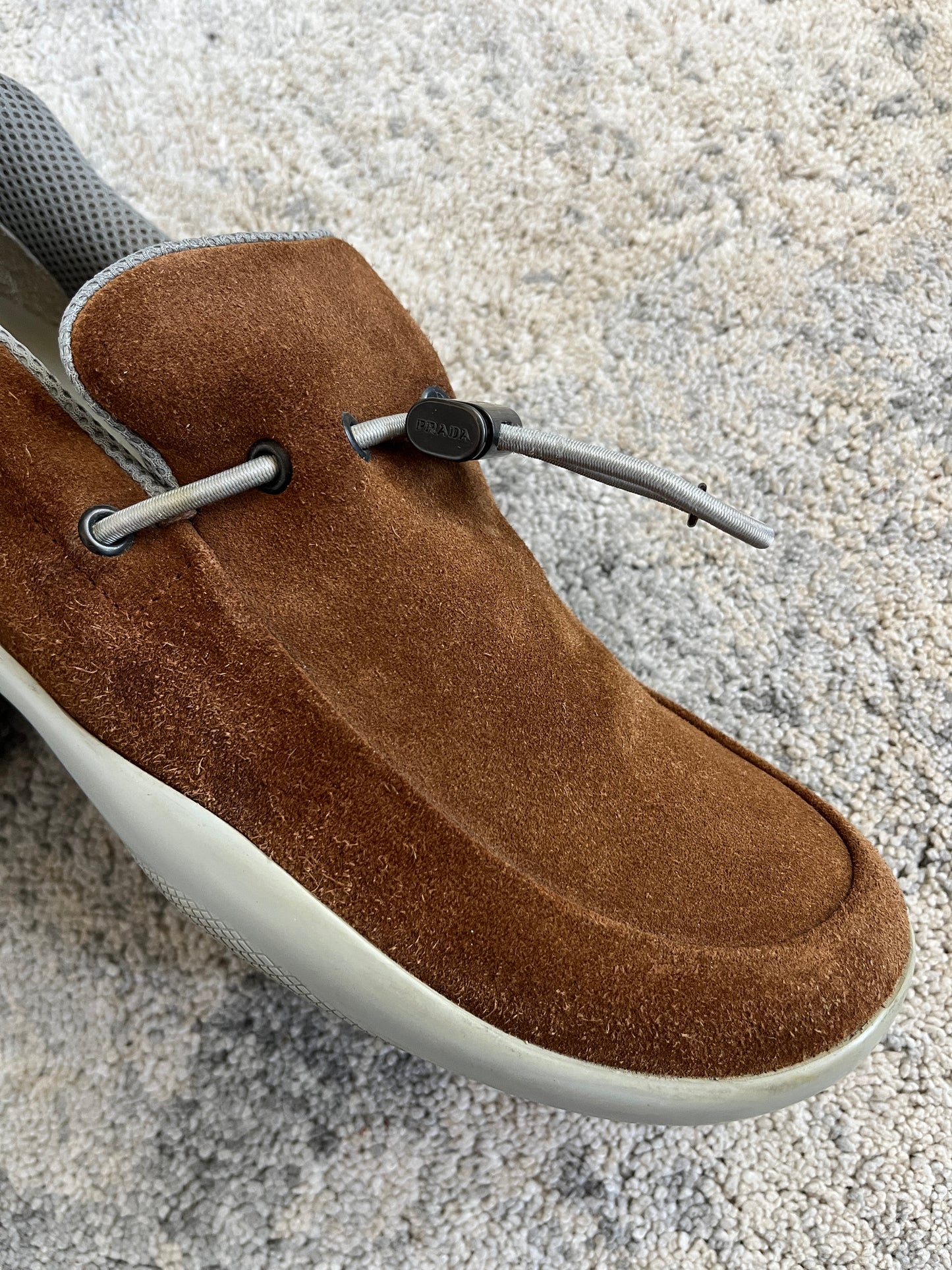 Prada SS1999 suede loafers
