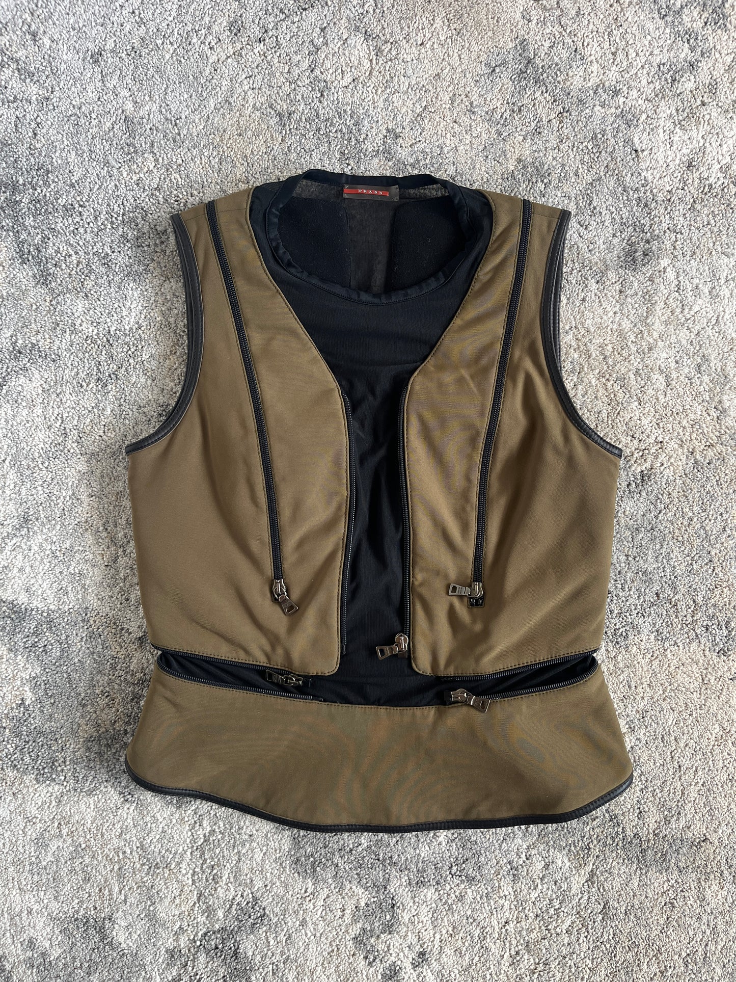 Prada FW1999 sport nylon & fleece vest