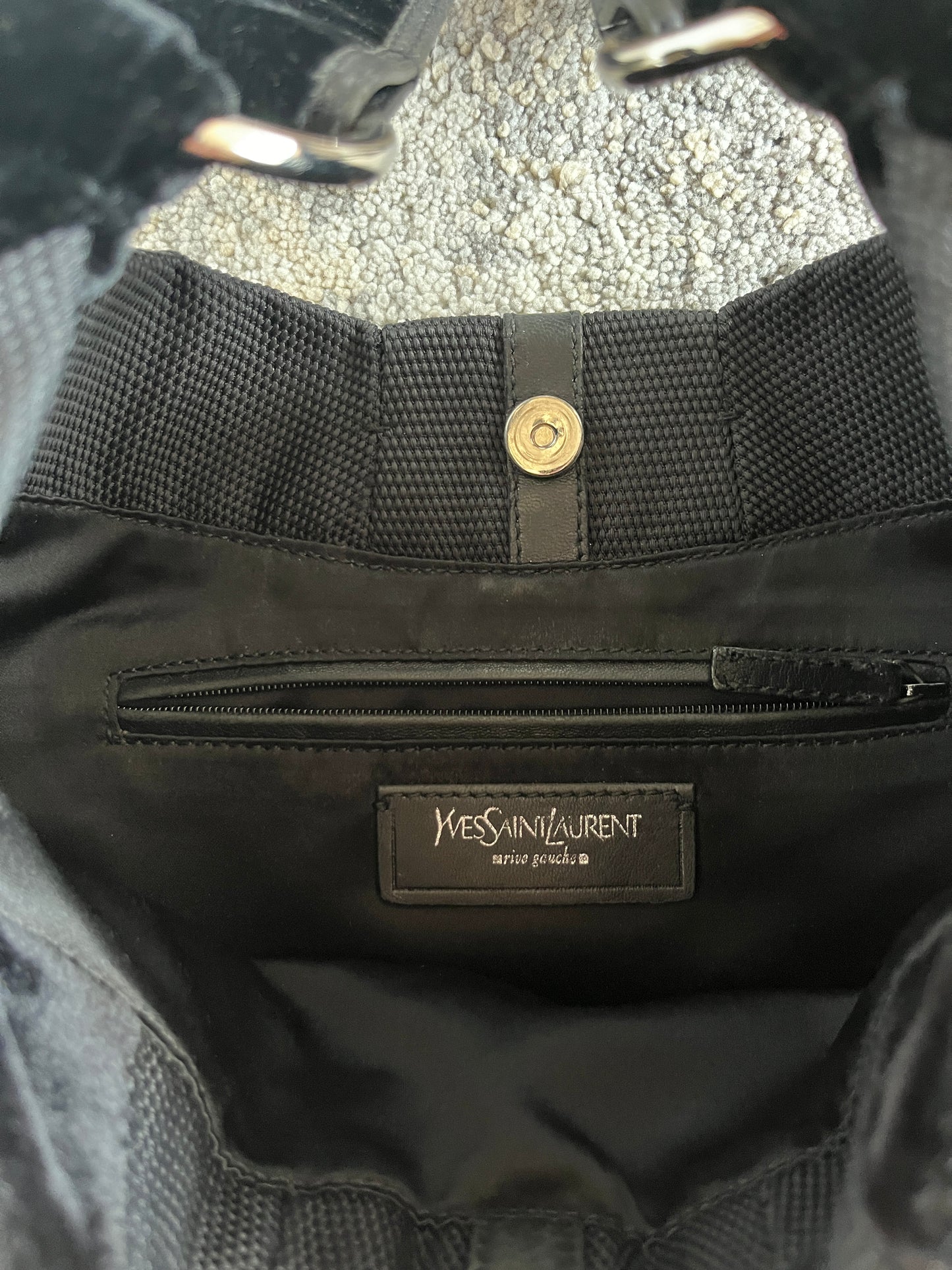 Yves Saint Laurent 2000's nylon & velvet bag