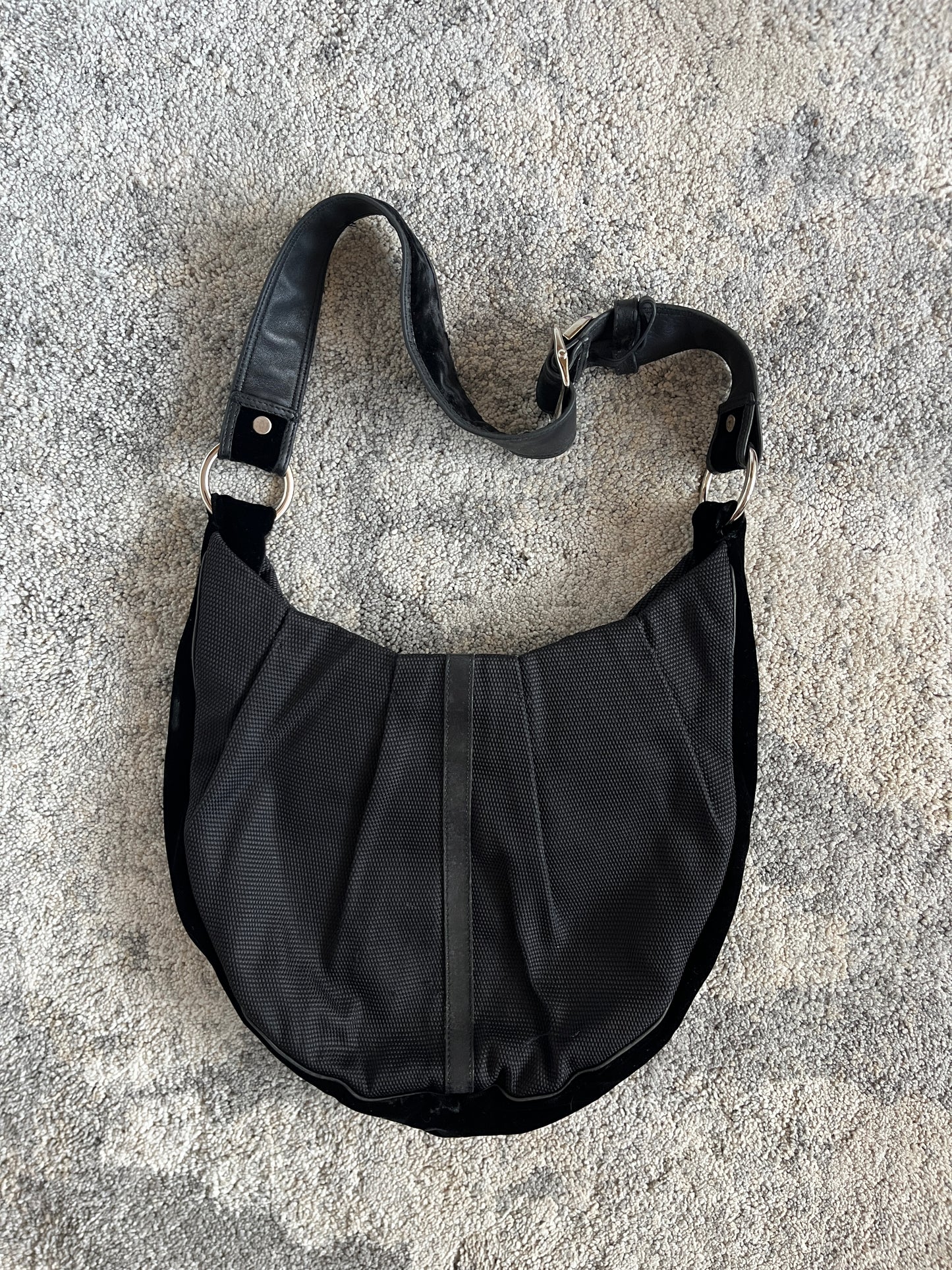 Yves Saint Laurent 2000's nylon & velvet bag