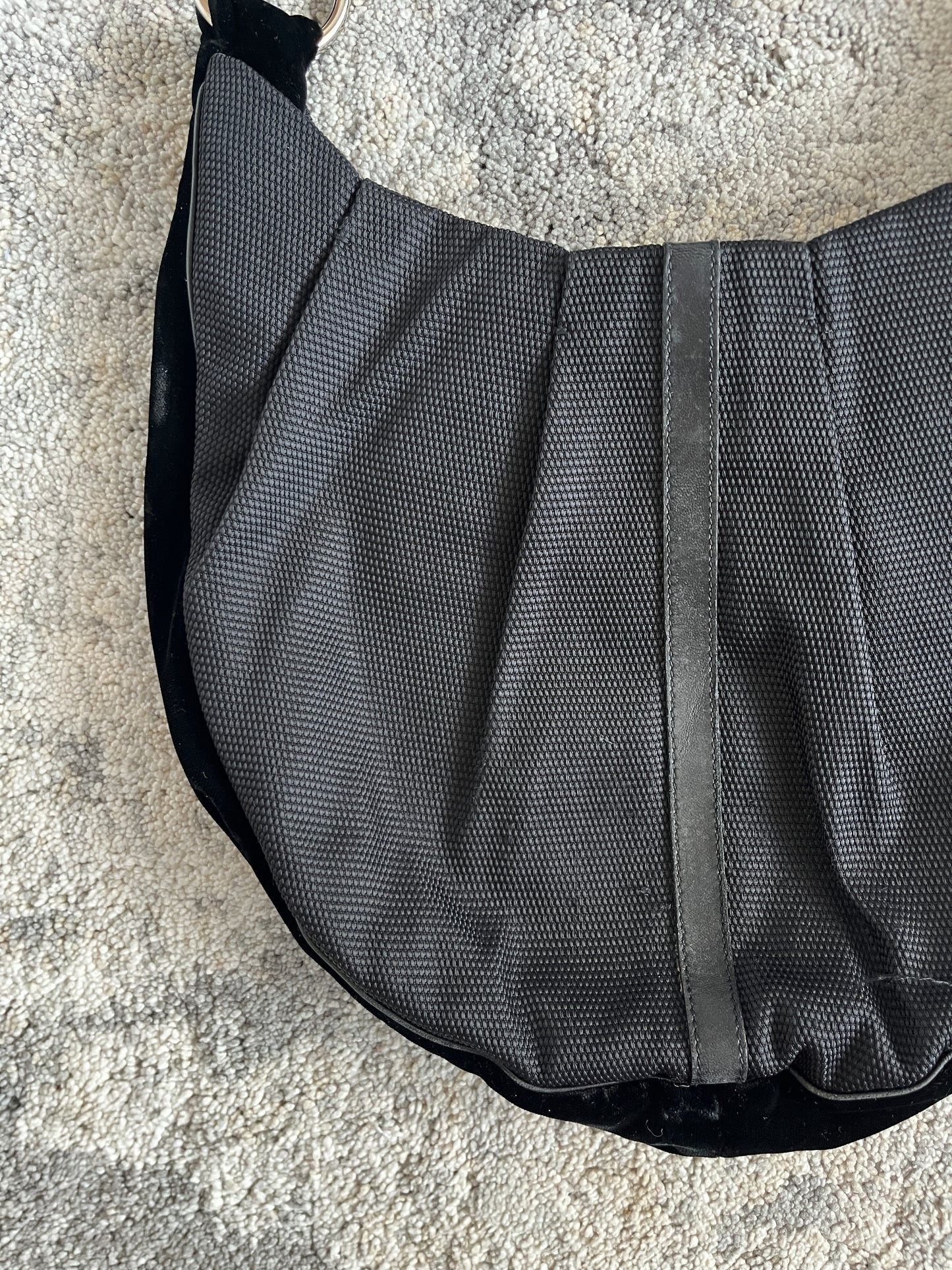 Yves Saint Laurent 2000's nylon & velvet bag
