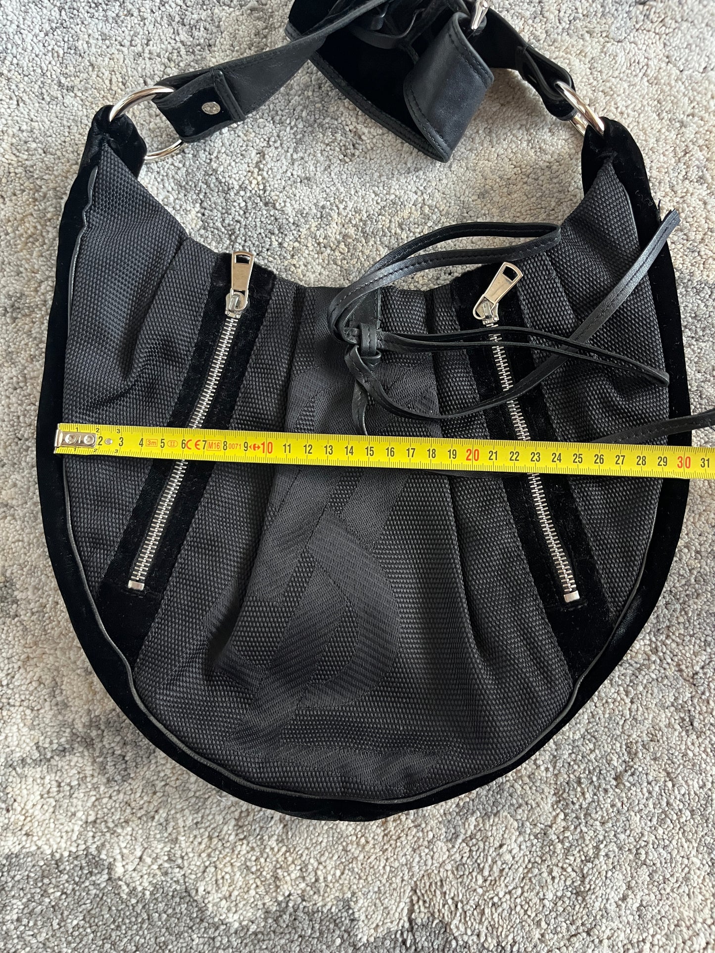Yves Saint Laurent 2000's nylon & velvet bag