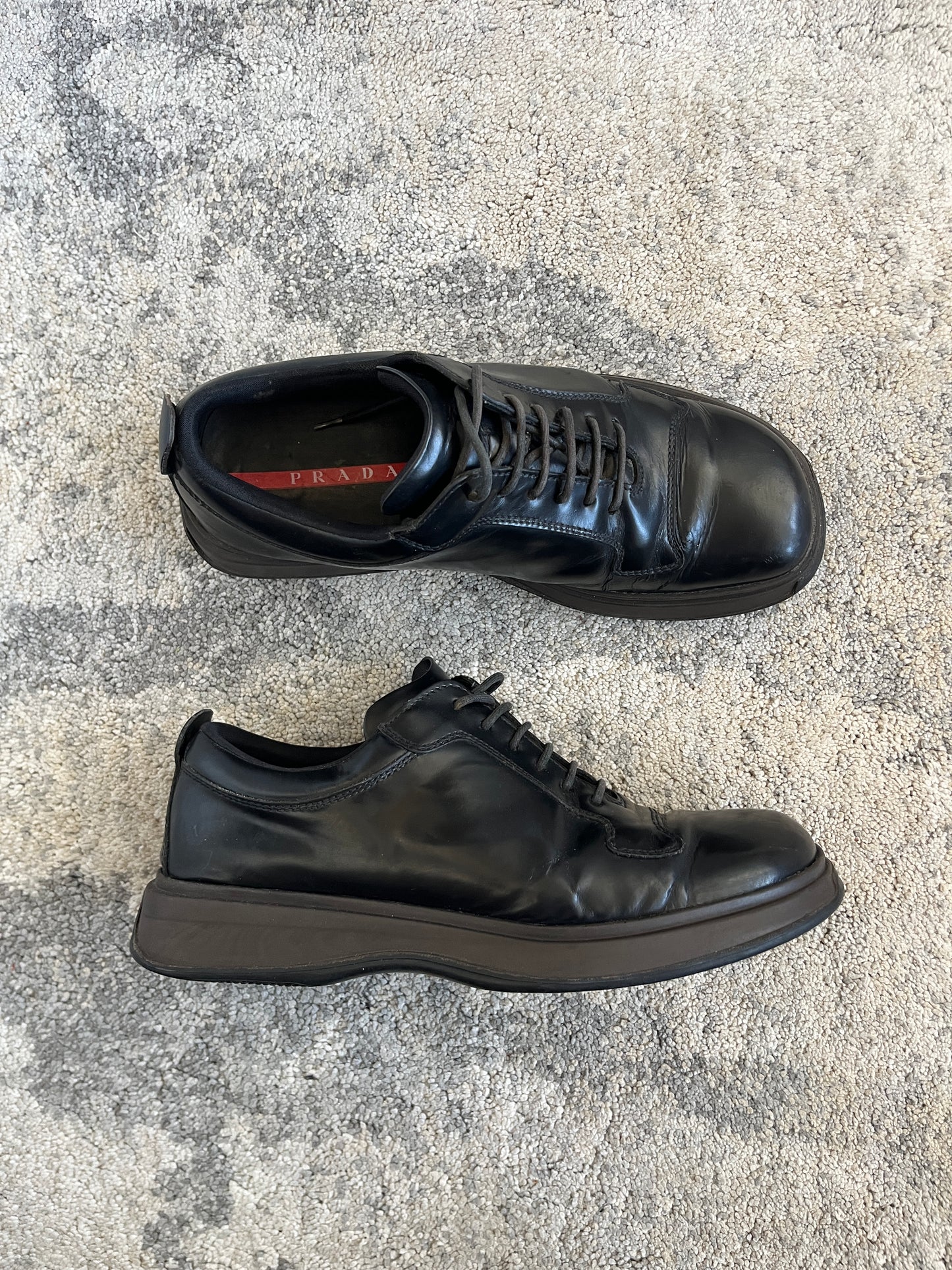 Prada SS2000 leather golf shoes