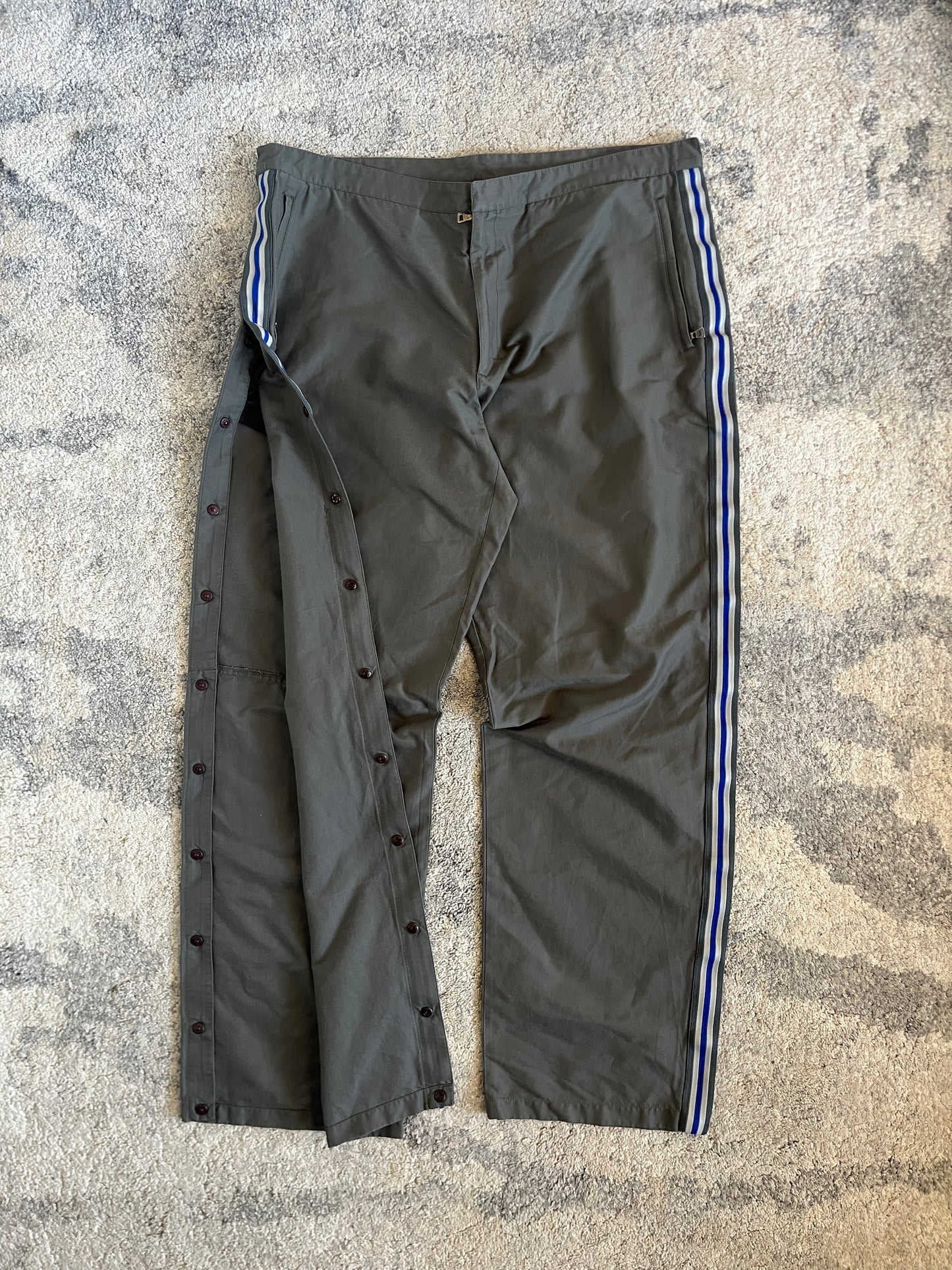 Prada SS2000 strippes nylon pants