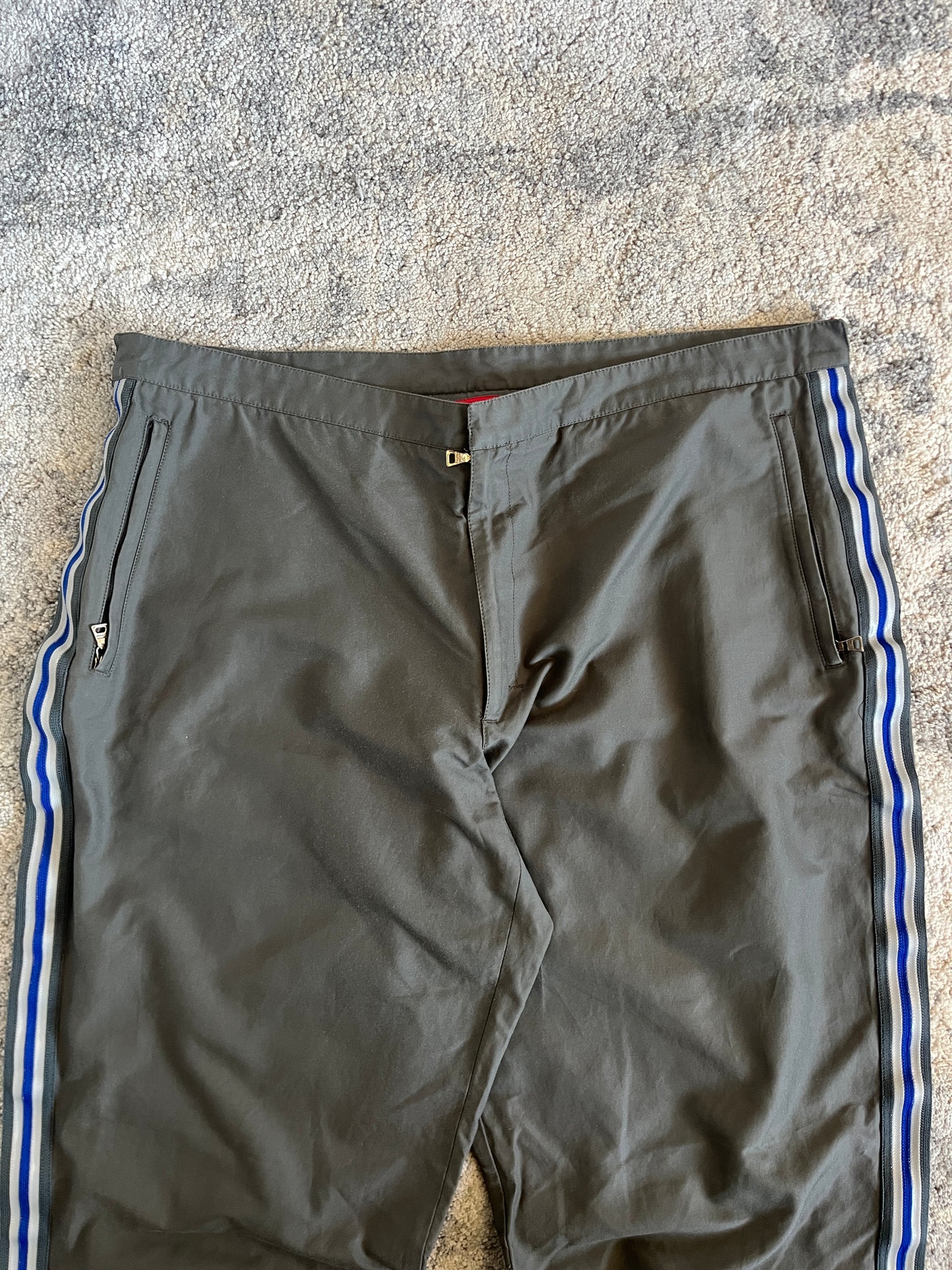 Prada SS2000 strippes nylon pants