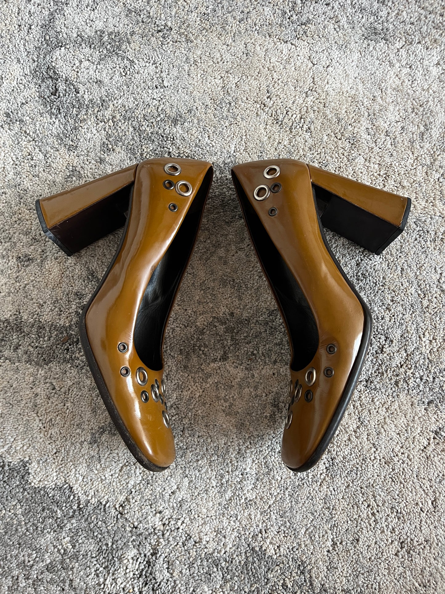 Prada 1999 holes leather heels