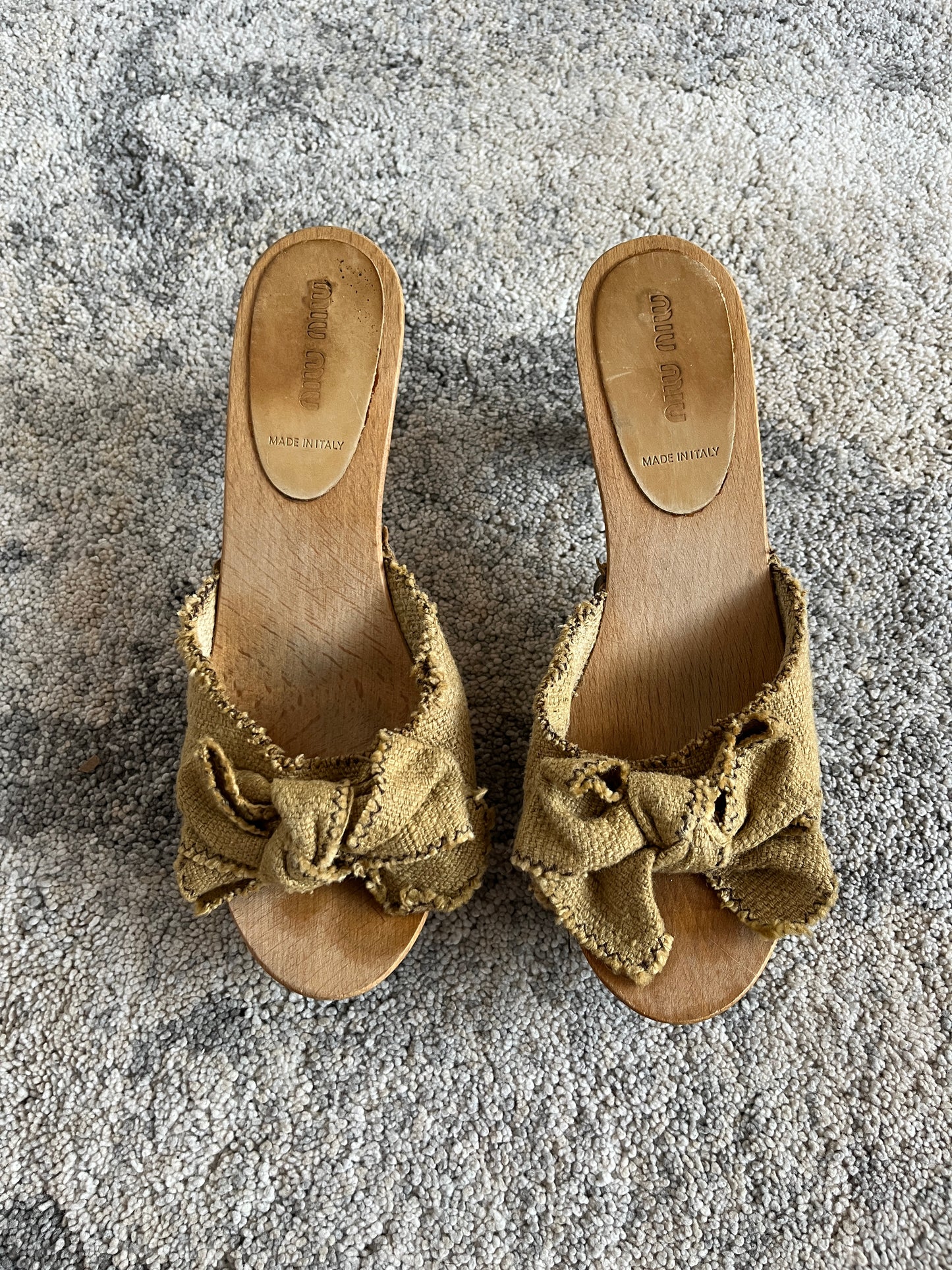 Miu Miu 2000's wood mules