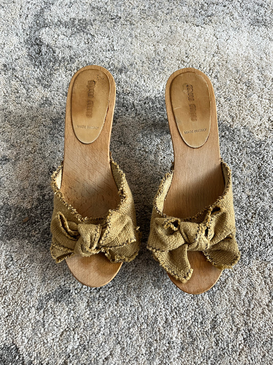 Miu Miu 2000's wood mules